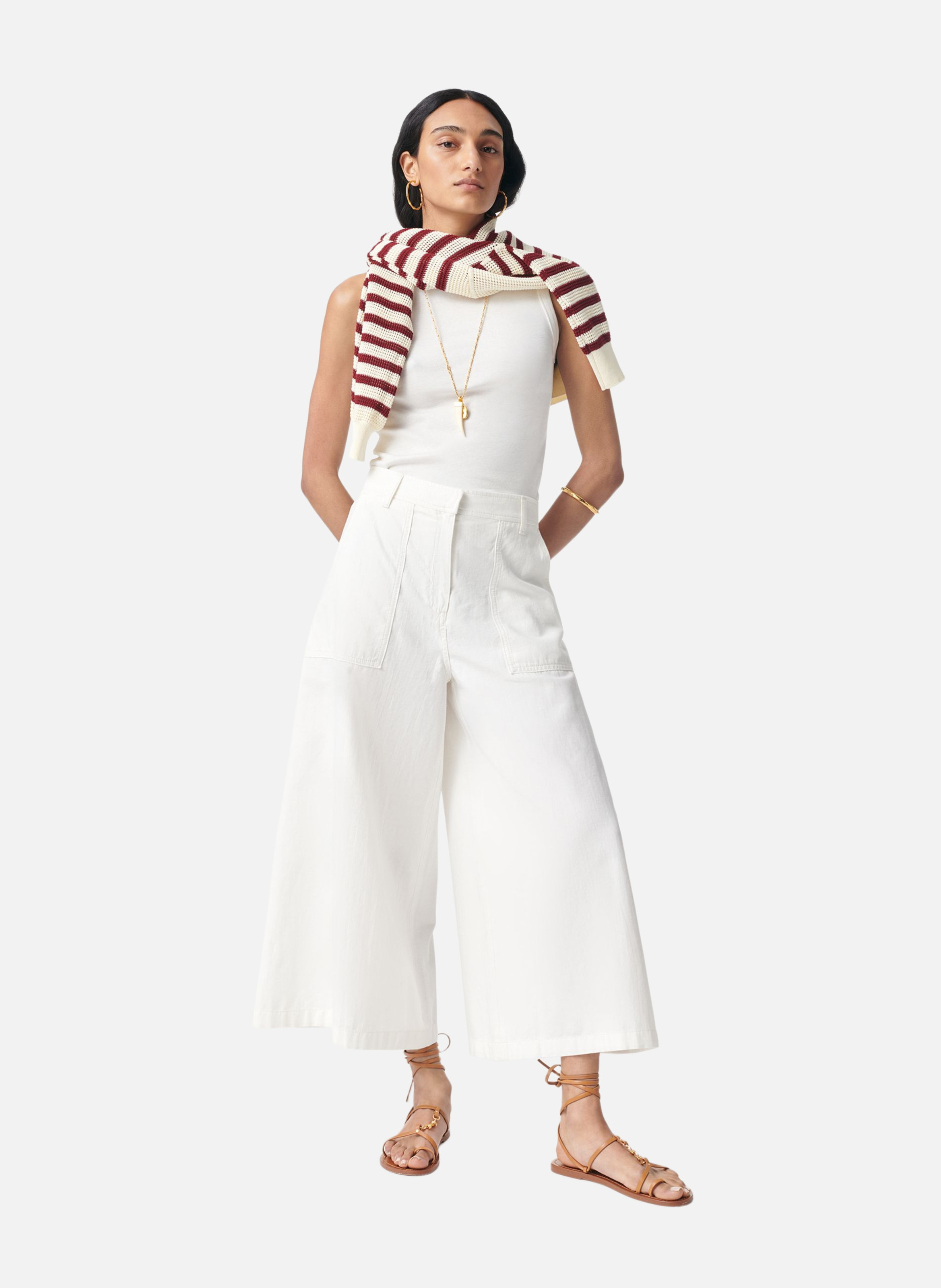 Pantalon griffon VANESSA BRUNO Blanc