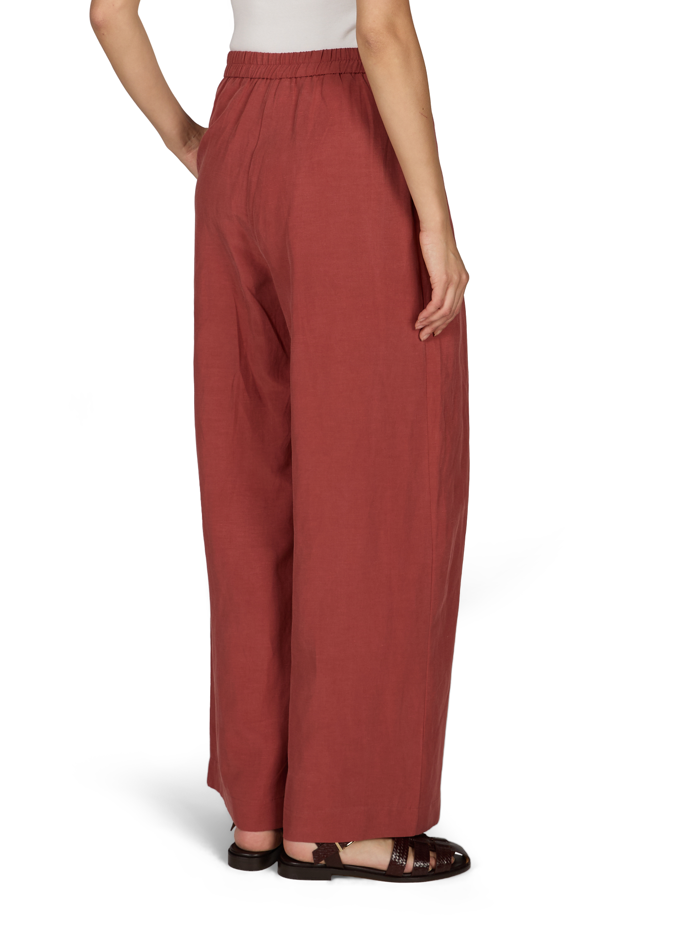 Pantalon large uni Odesia ARTLOVE Rouge