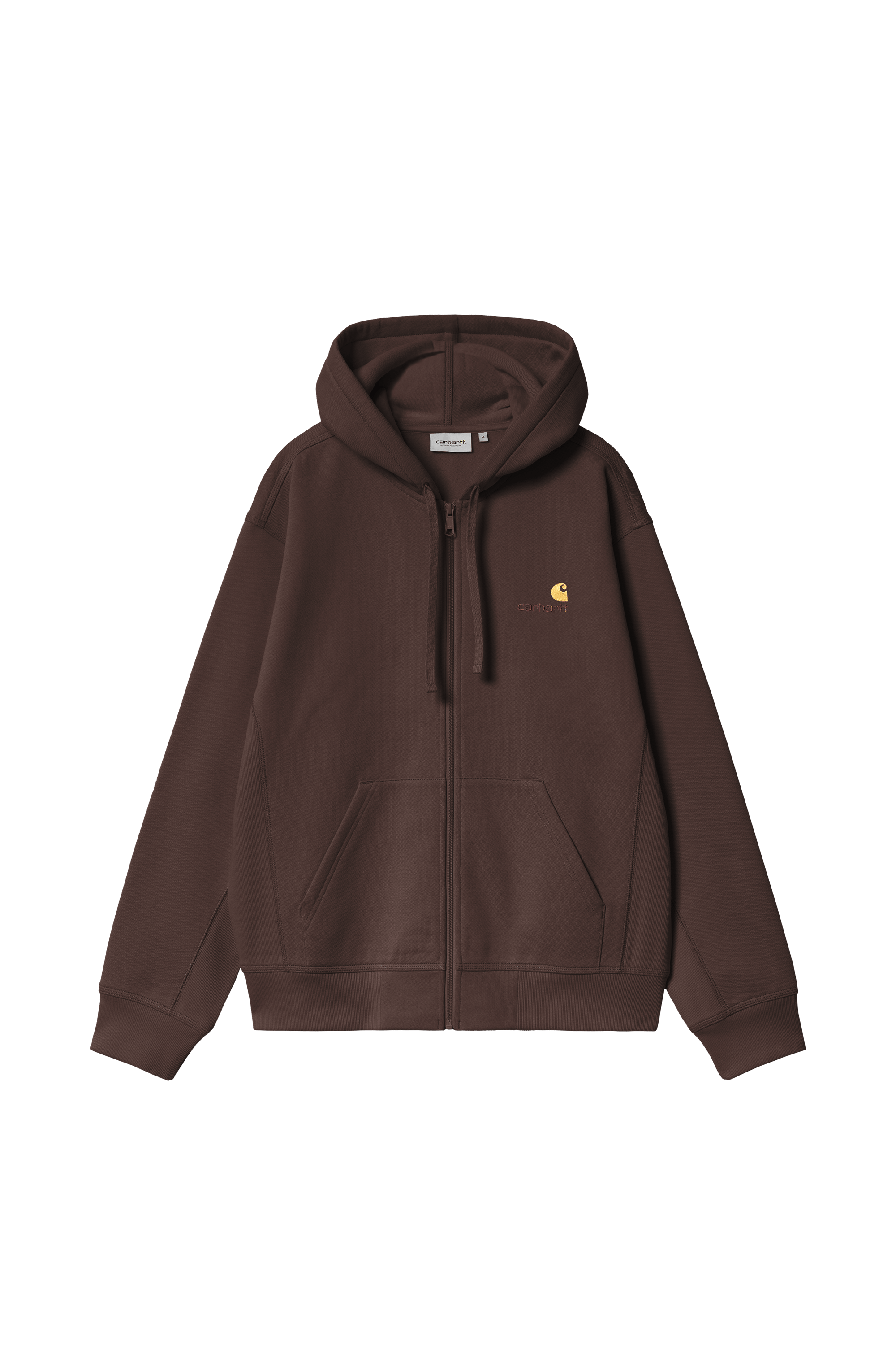 Sweatshirt zippé hooded american script CARHARTT WIP Marron