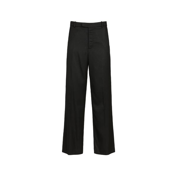 Pantalon évasé en laine vierge mélangé Pantalon évasé en laine vierge mélangé