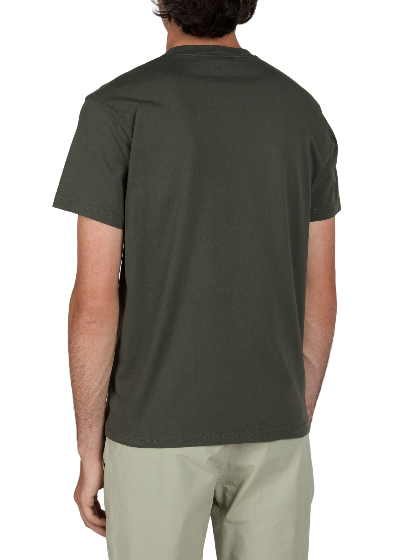 Round neck cotton t-shirt SUNDEK Khaki