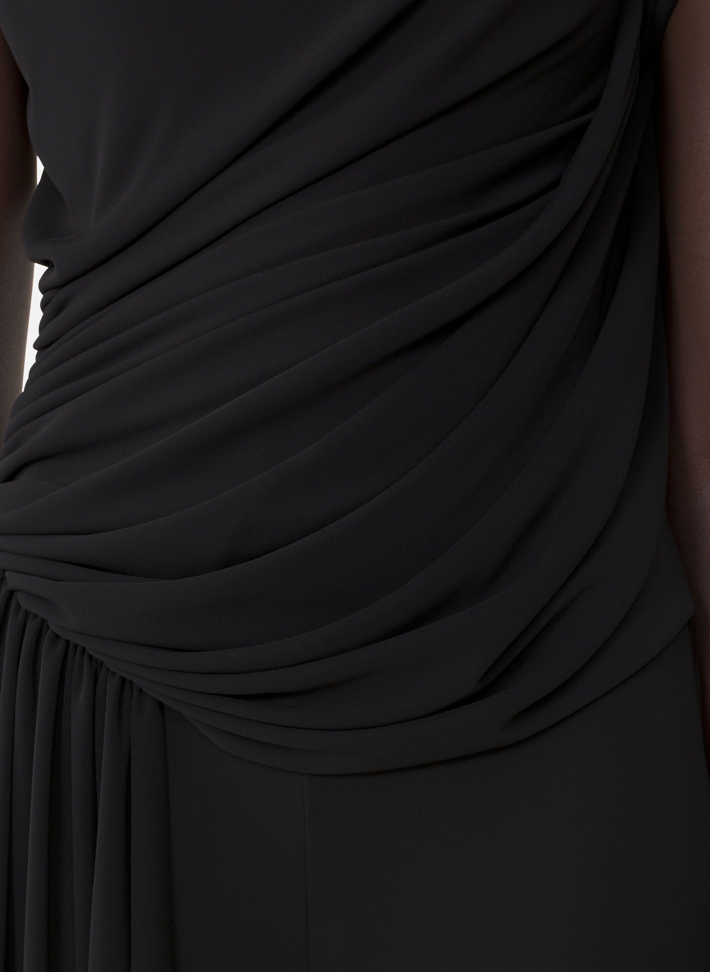 Combinaison drapée en jersey crêpe LANVIN Noir