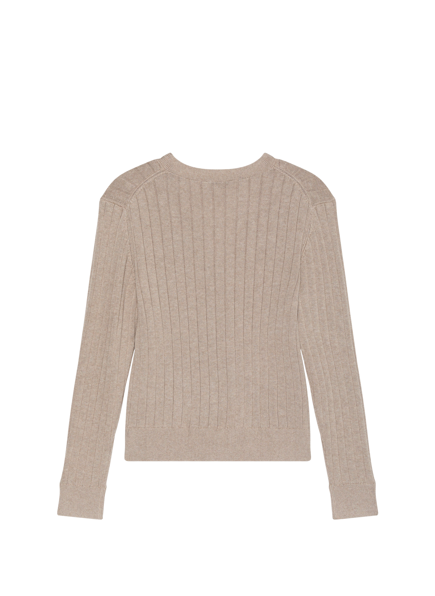 Ribbed cotton logo cardigan CALVIN KLEIN Beige