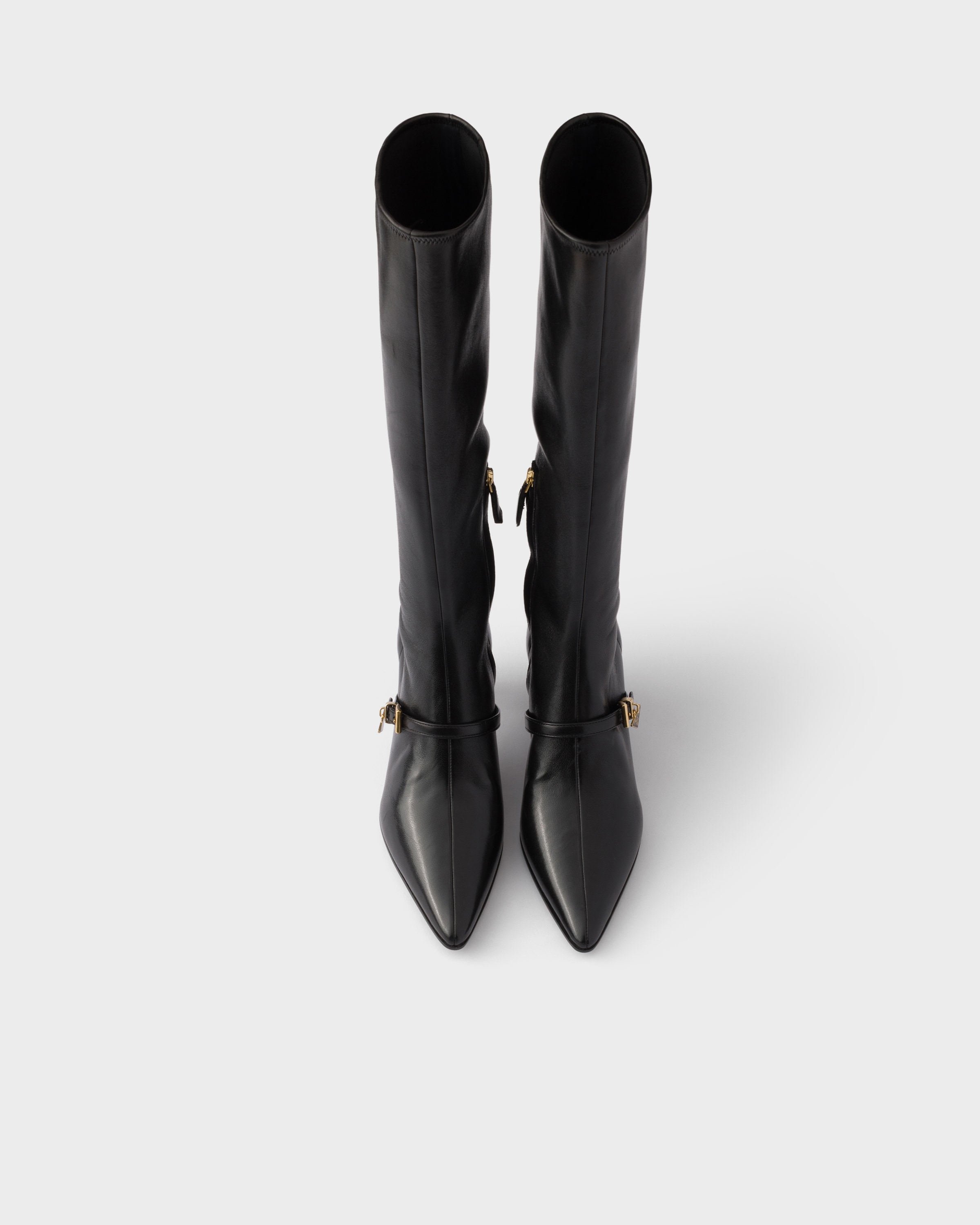 Bottes en cuir nappa stretch PRADA Noir