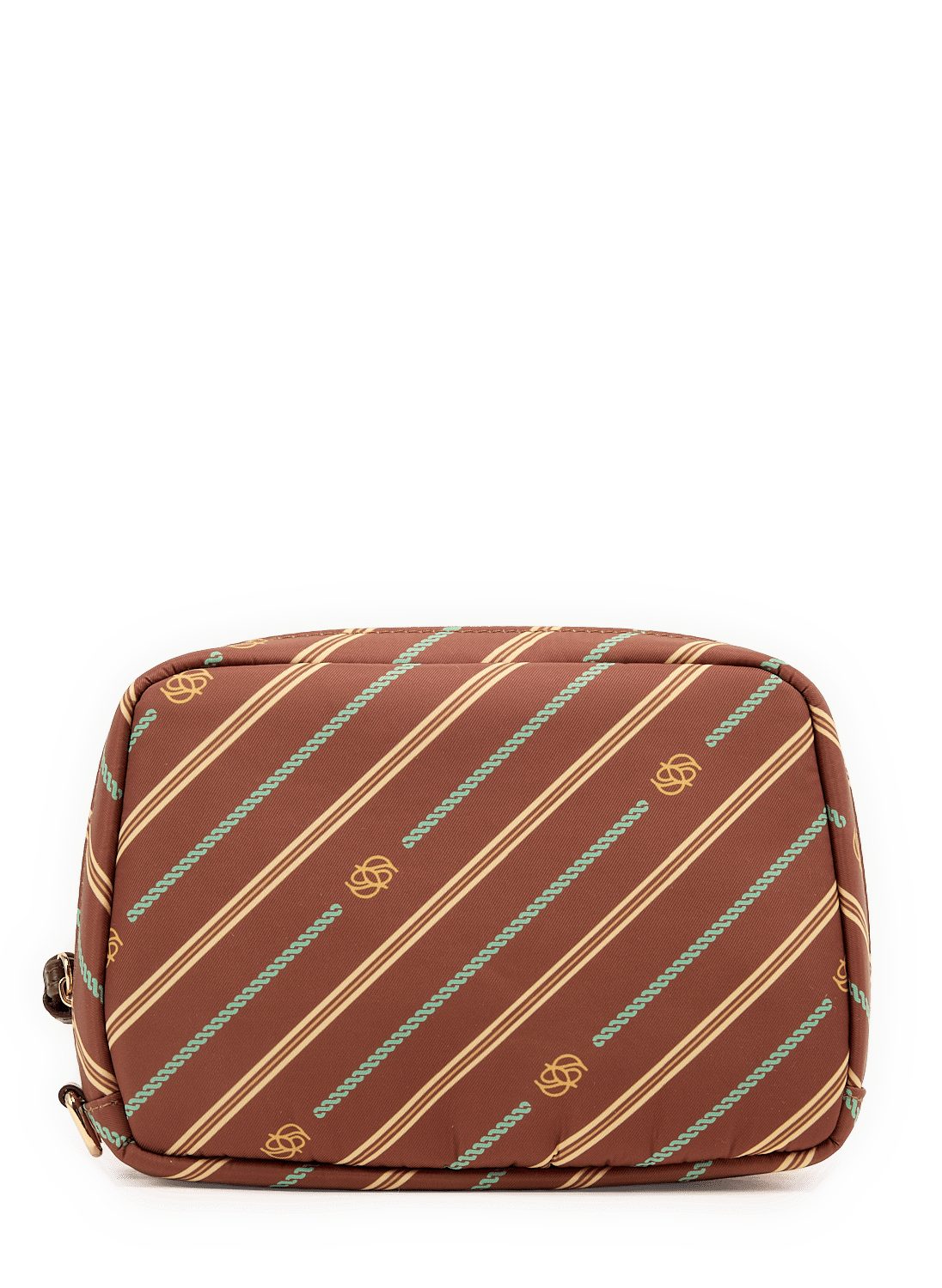 Monogram-print clutch DROLE DE MONSIEUR Bruin