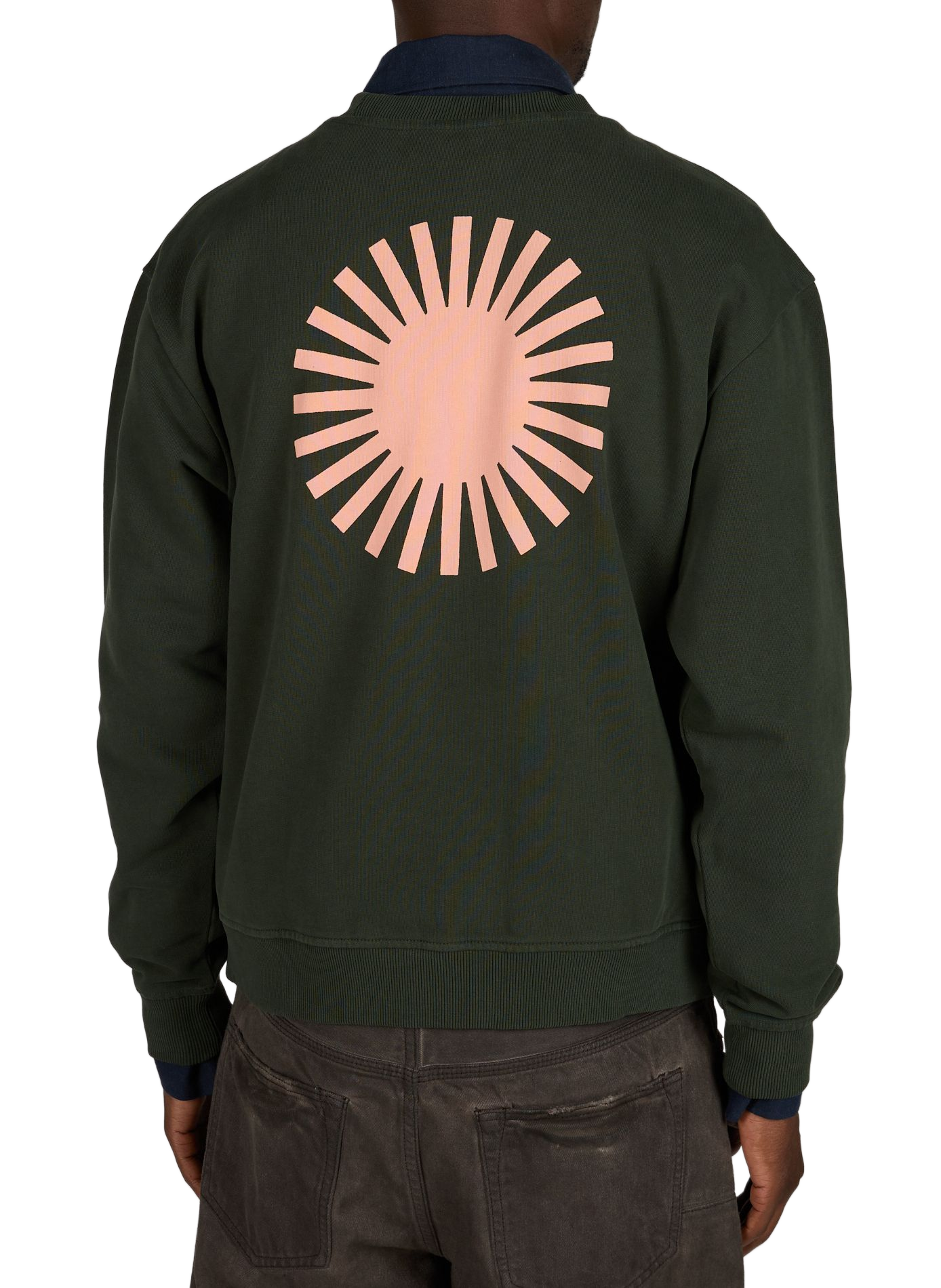 Relaxed cotton Leon sweatshirt THINKING MU Green