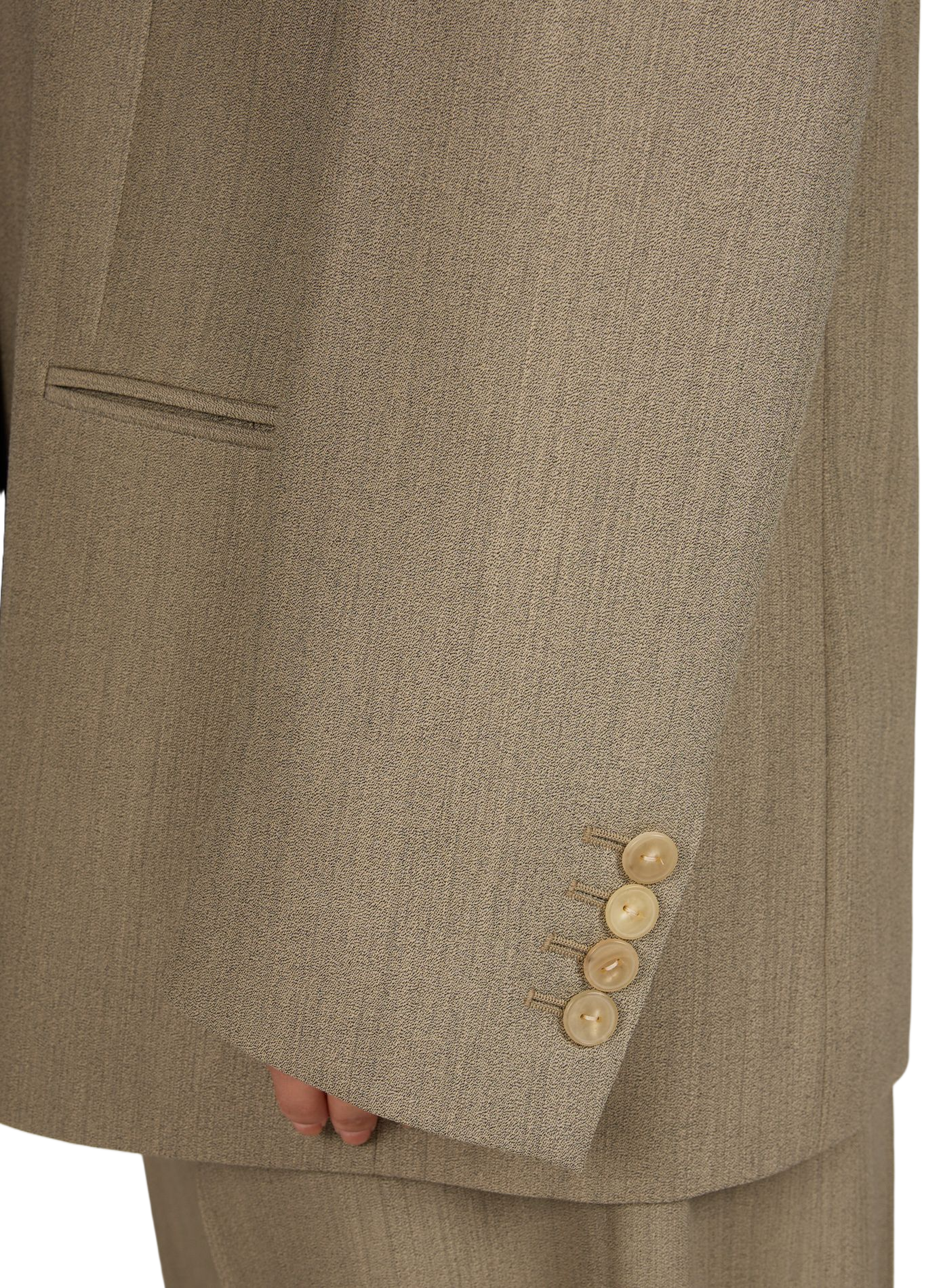 Blazer droit en laine mélangée CALVIN KLEIN COLLECTION Marron