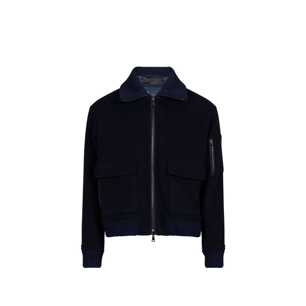 Blouson ample col camionneur en laine mélangée Blouson ample col camionneur en laine mélangée