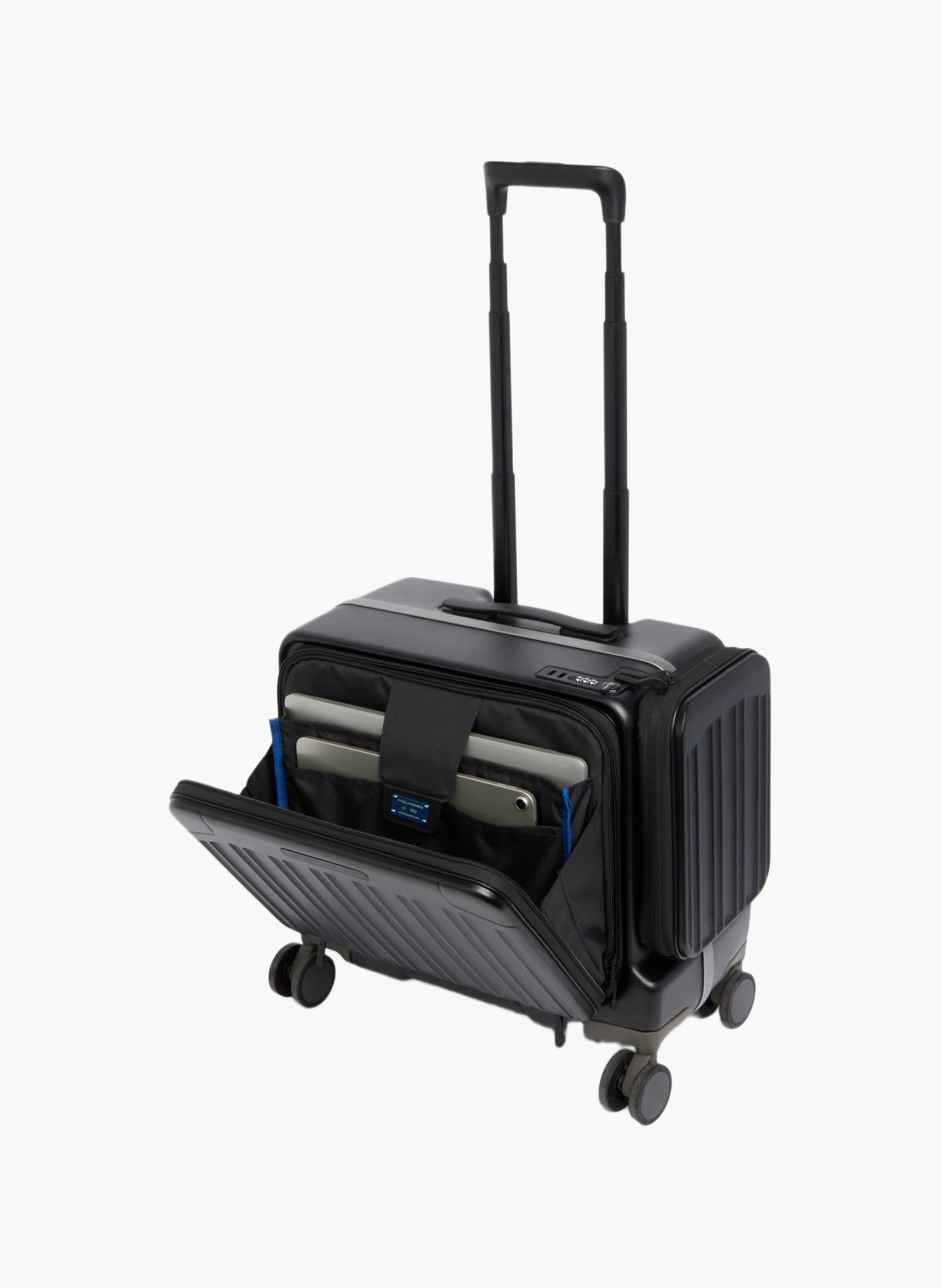 Trolley laptoptas 15,6" PIQUADRO Zwart