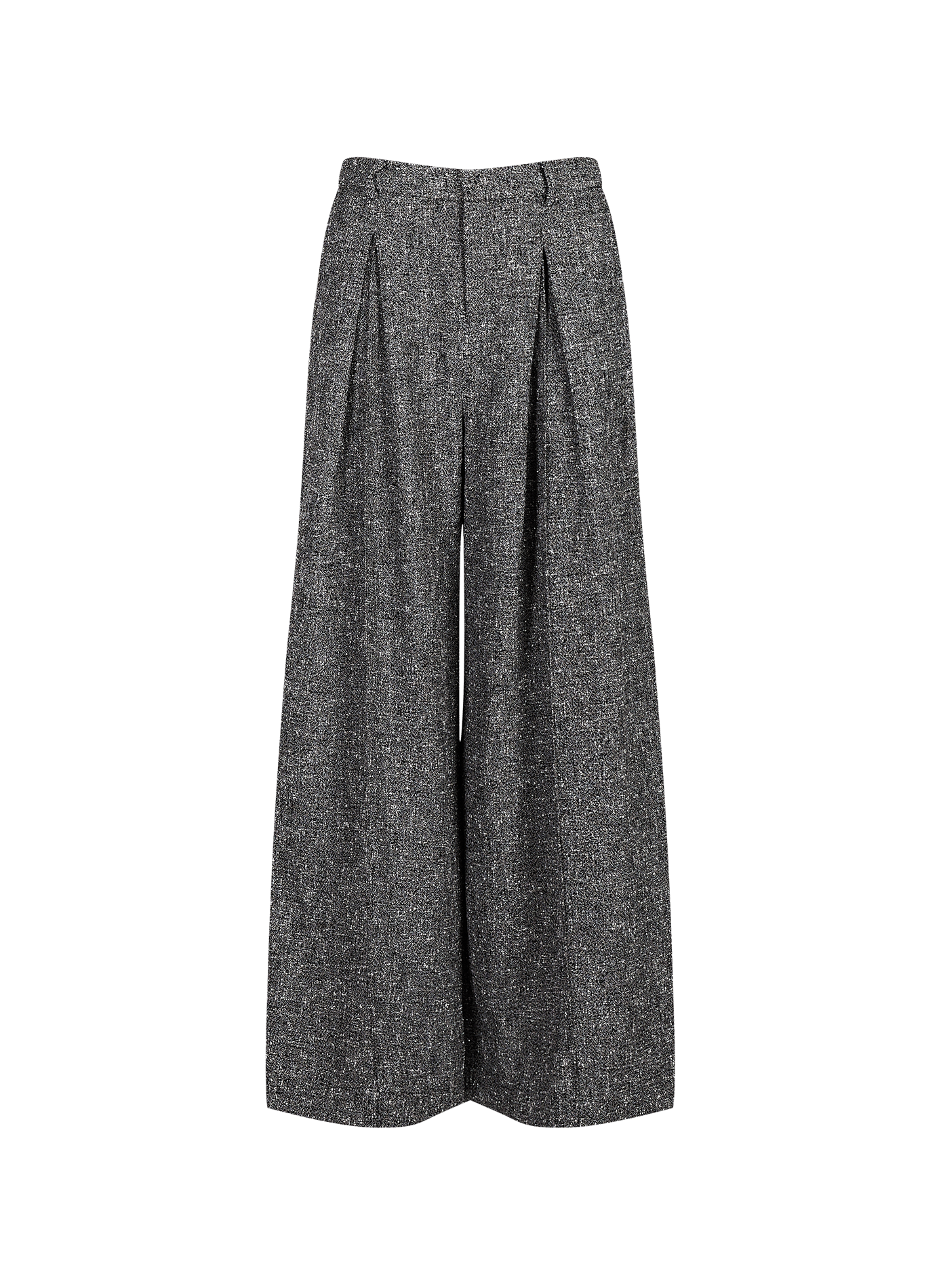Wide-leg tweed tailored trousers SUNCOO Grey