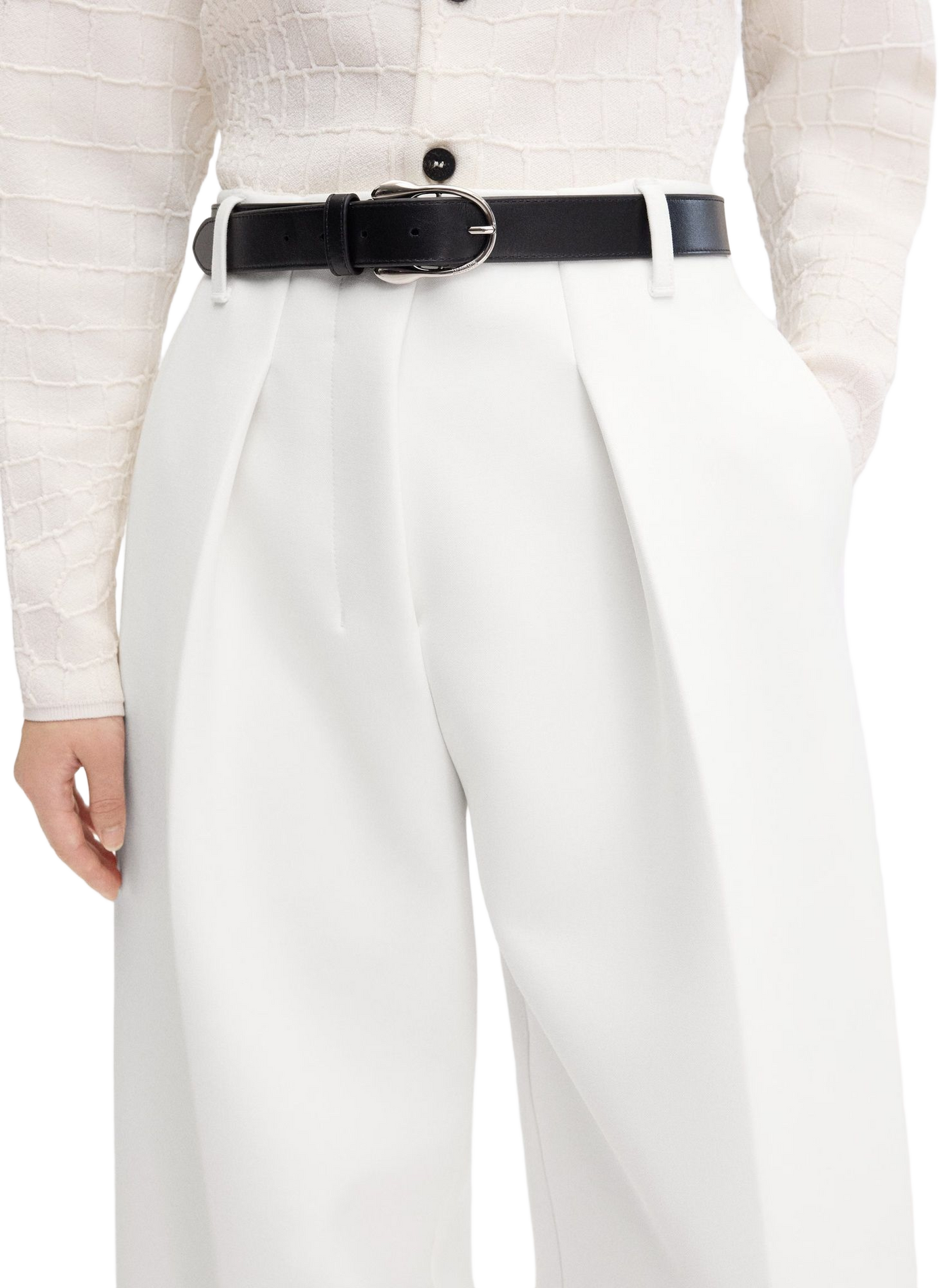 Le pantalon Ovalo ample JACQUEMUS White