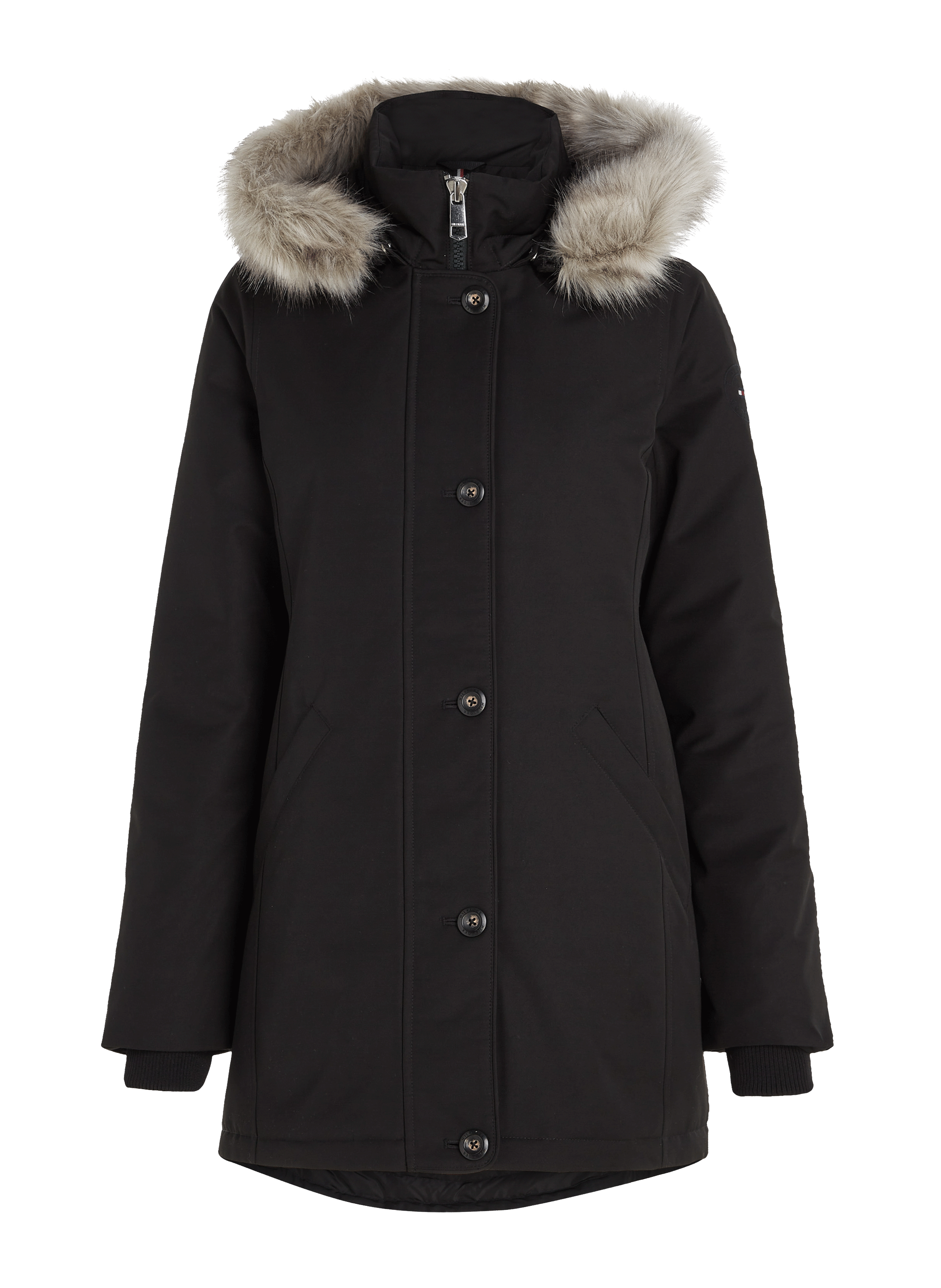 Parka avec capuche en fausse fourrure