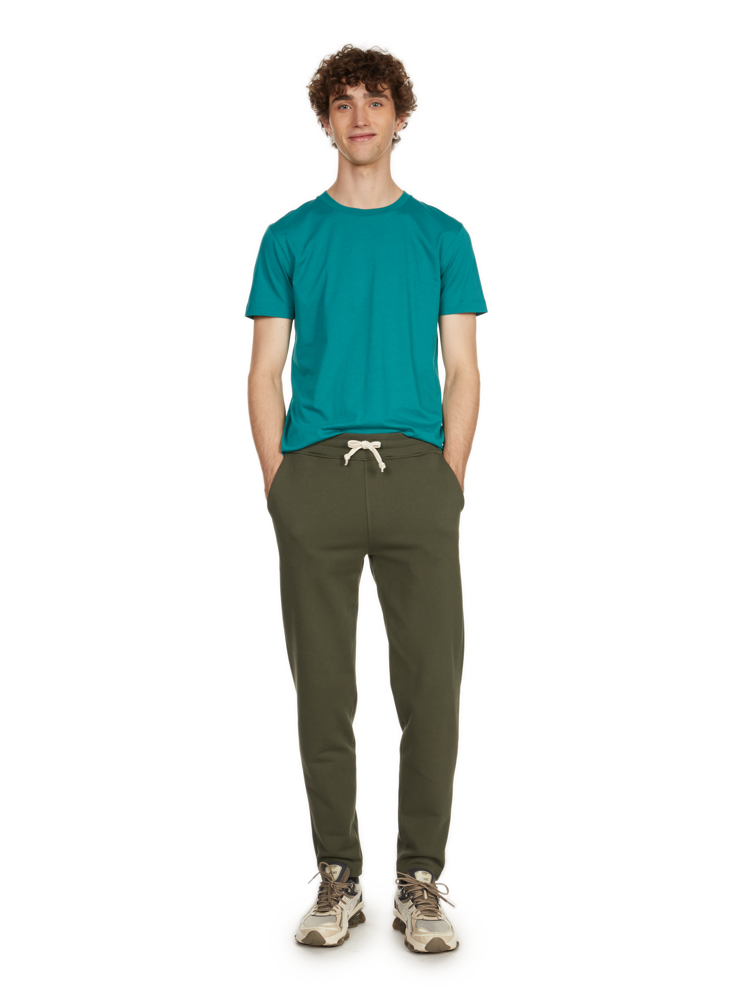 T-shirt col rond en coton organique AU PRINTEMPS PARIS Vert