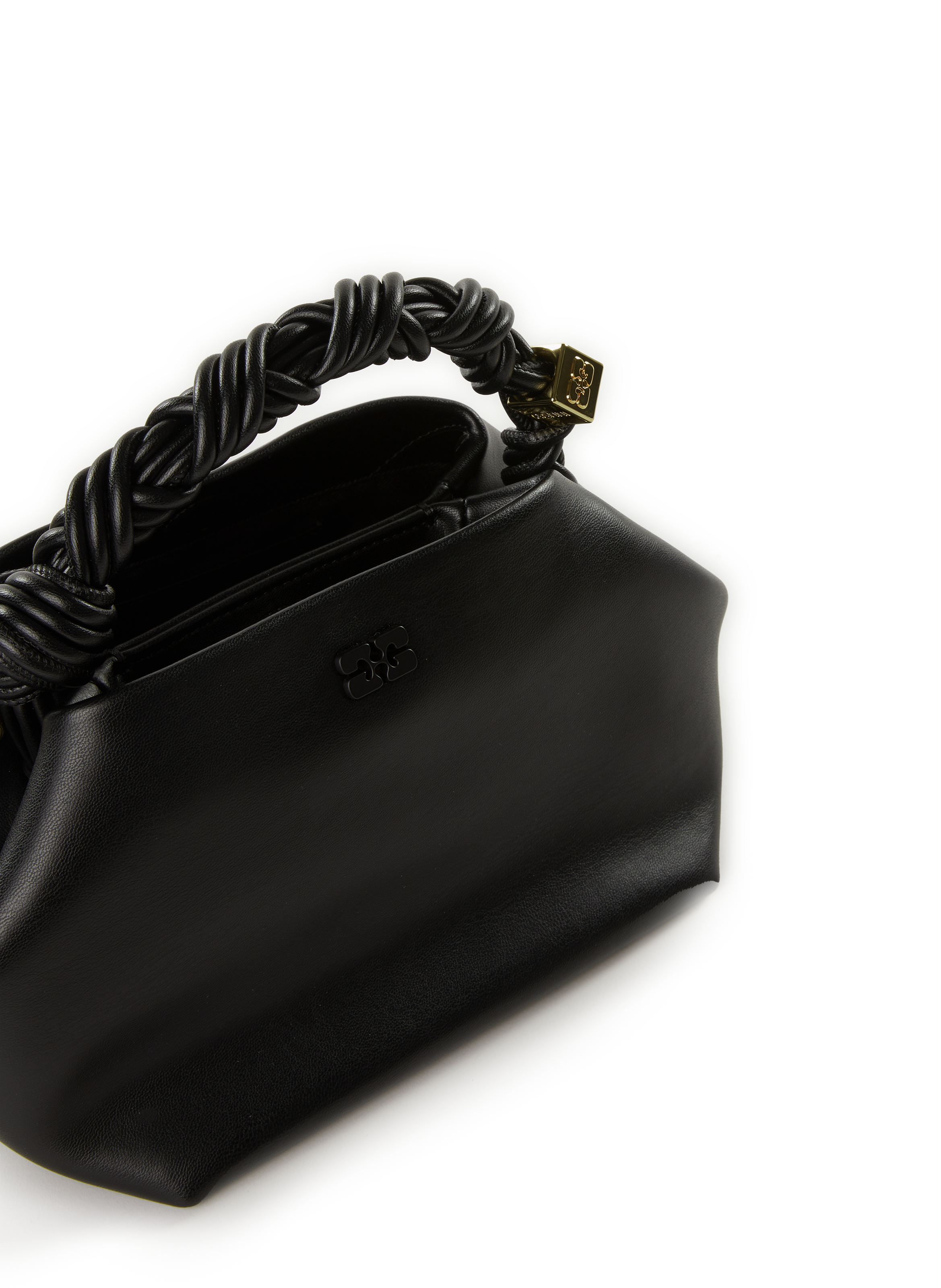 Cleo leather handbag GANNI Black