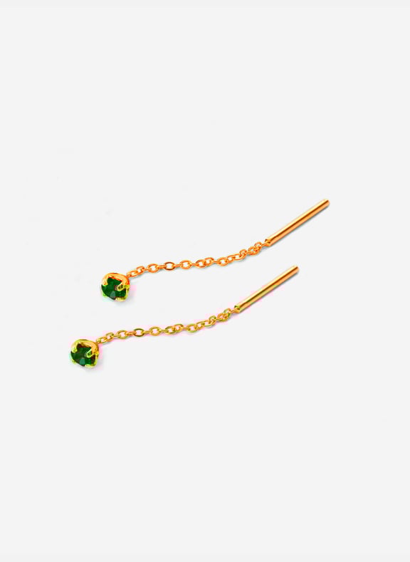 Paire de boucles d'oreilles marius cristaux Doré by APRIL PLEASE APRIL PLEASE Paire de boucles d'oreilles marius cristaux Doré