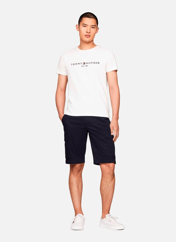 Organic cotton logo T-shirt White by TOMMY HILFIGER TOMMY HILFIGER Organic cotton logo T-shirt White