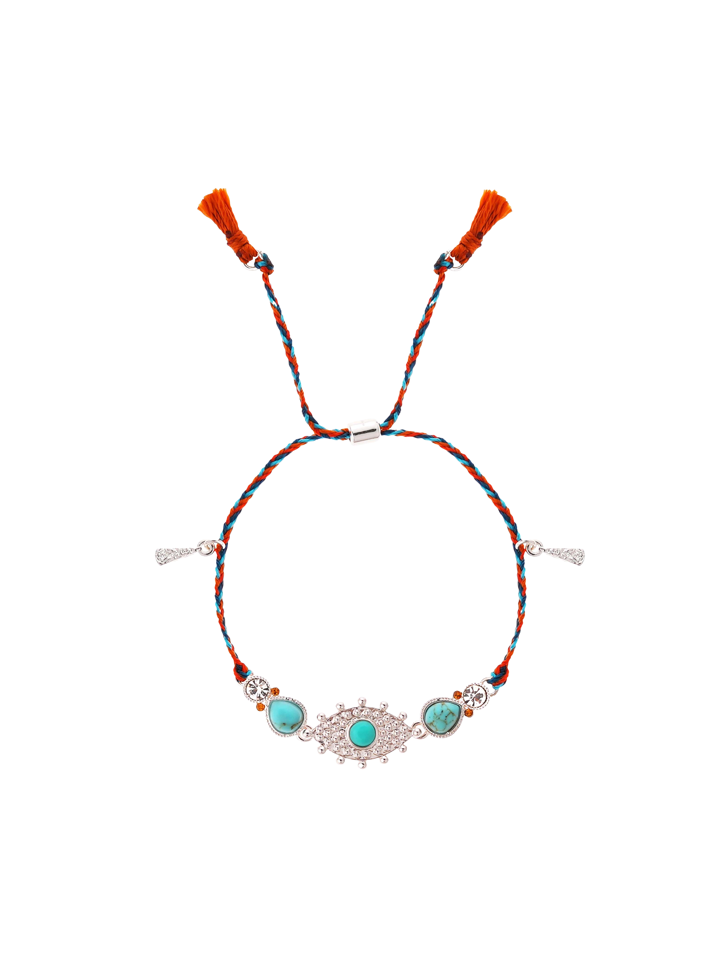 Bracelet cordon réglable avec pampilles kalie HIPANEMA Argent