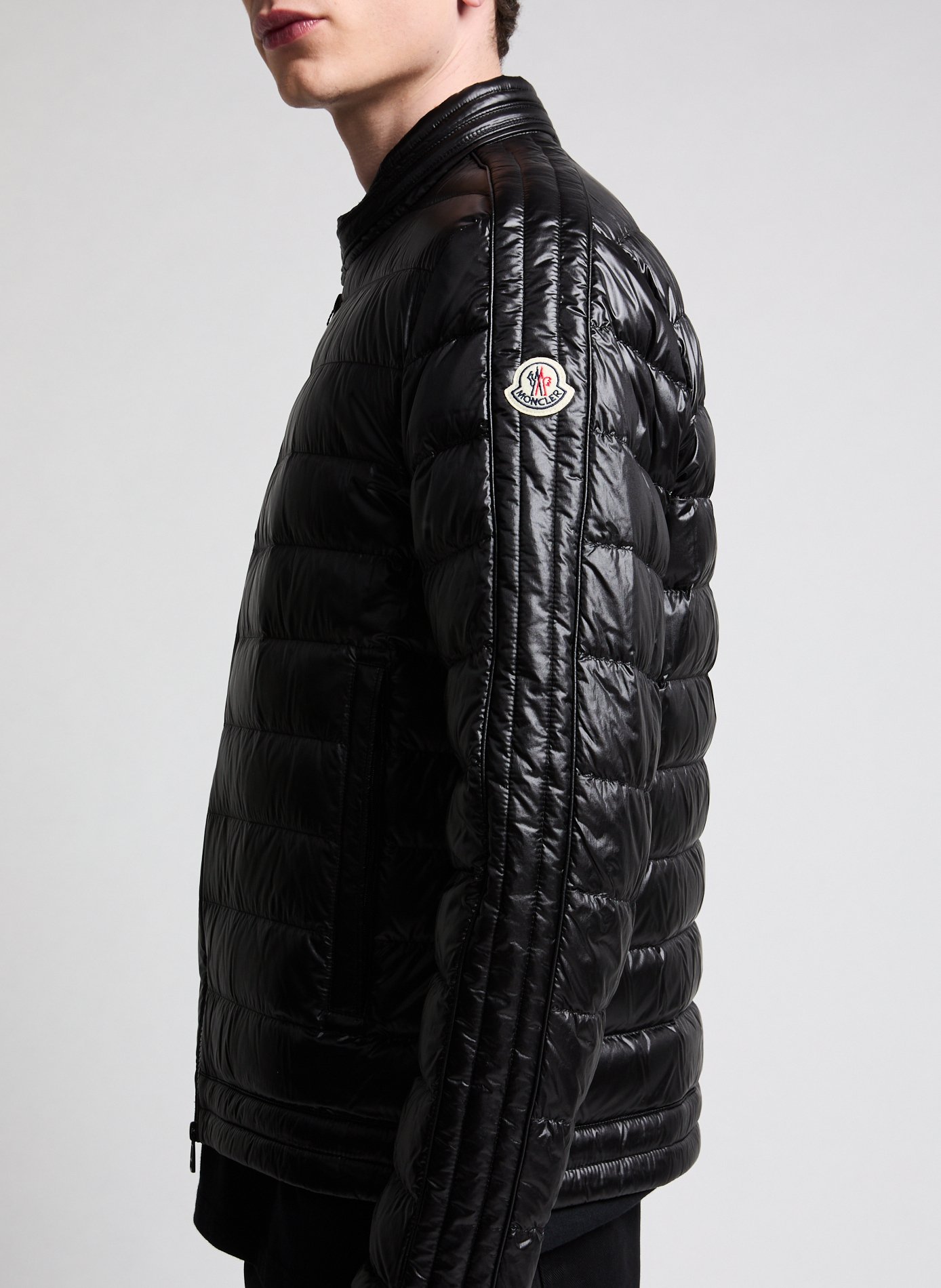 Straight biker jacket MONCLER Black