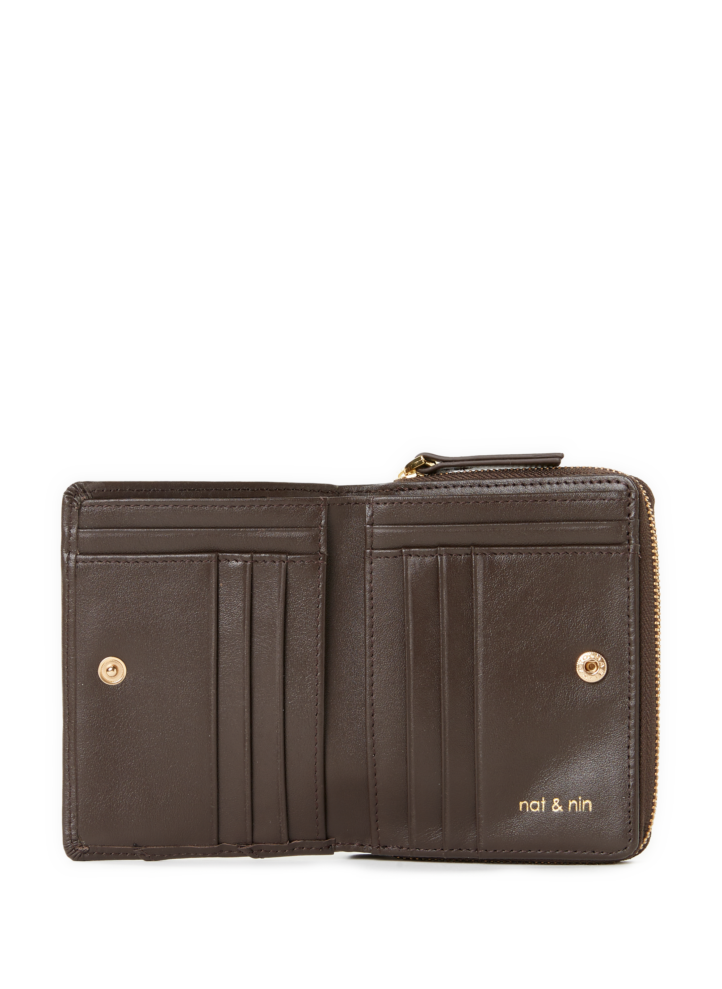 Petit portefeuille Nina en cuir NAT &amp; NIN Marron