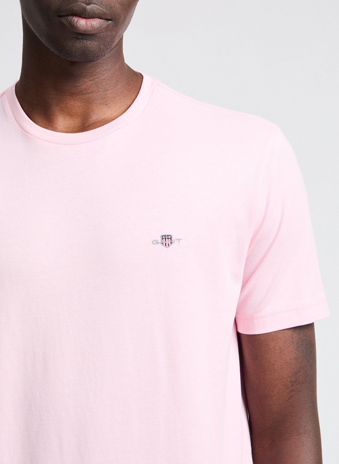 Plain Cotton T-shirt GANT Pink