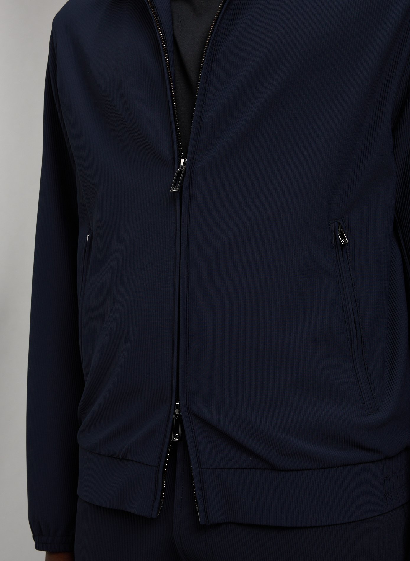 Ribbed jacket EMPORIO ARMANI Blue