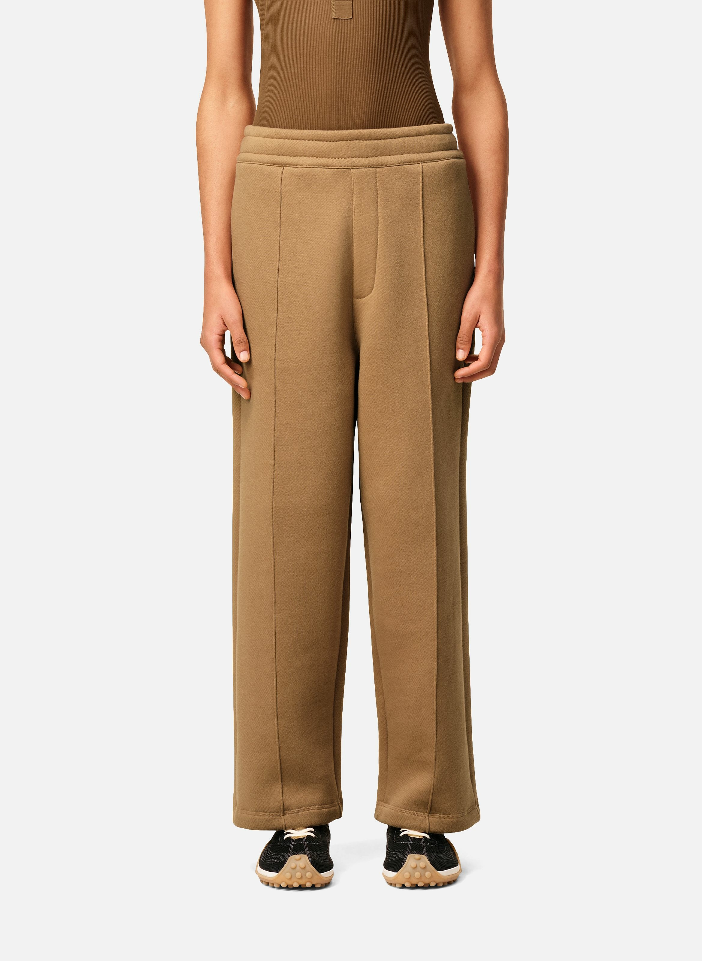 Jogging flare ami de coeur en coton unisexe AMI PARIS Marron