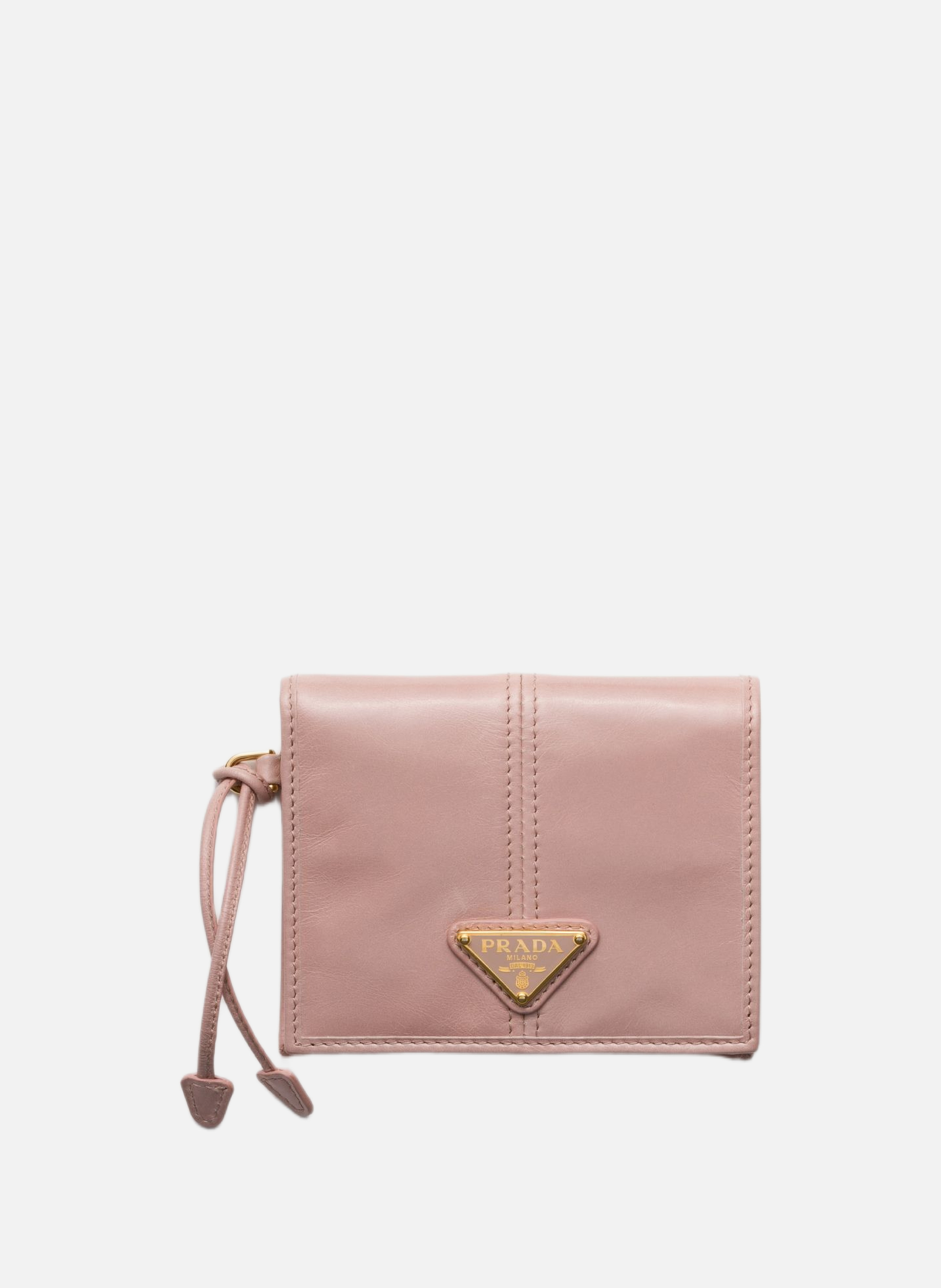 Petit portefeuille en cuir PRADA Rose