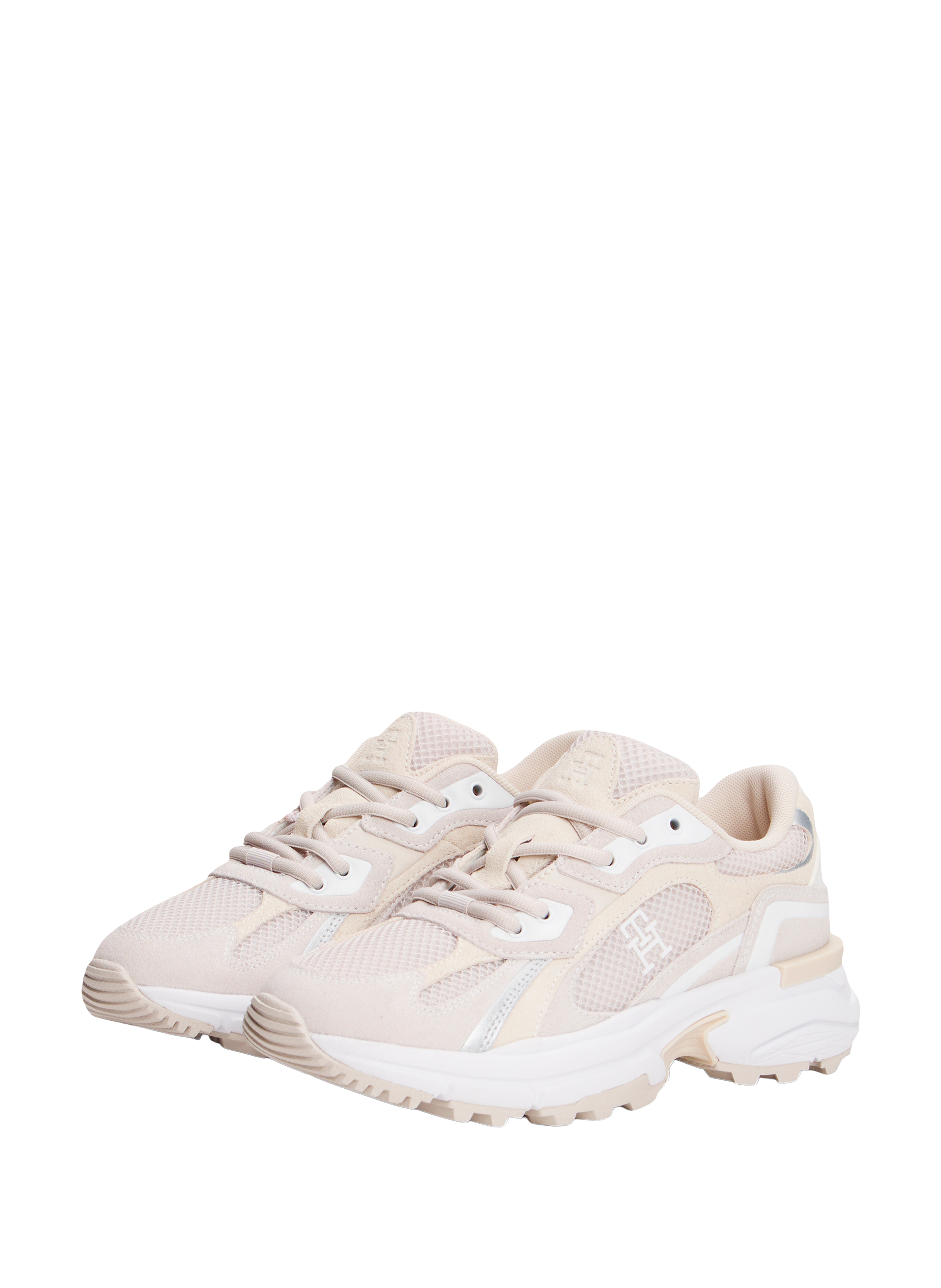 Baskets multi textures crantées TOMMY HILFIGER Beige