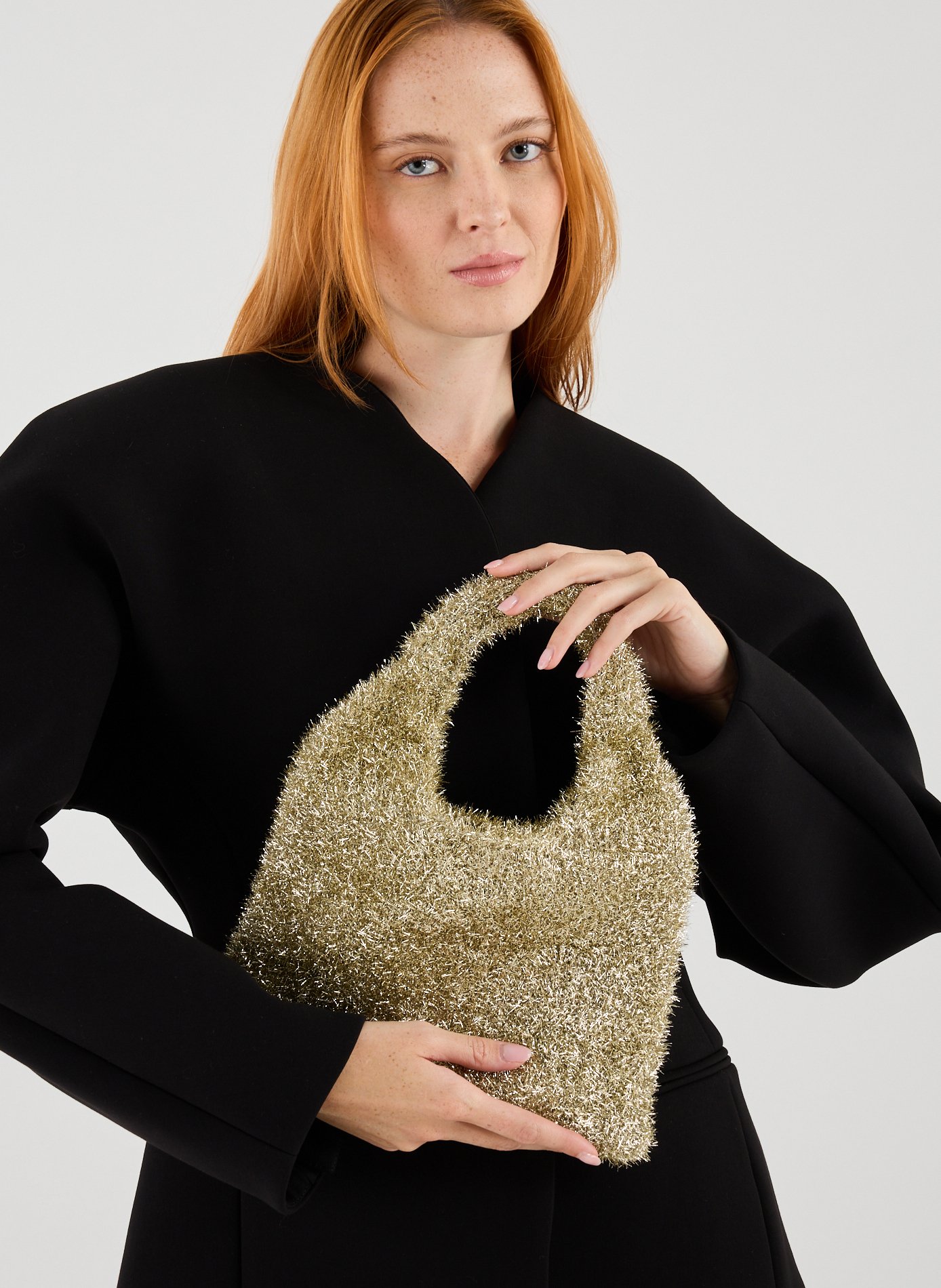 Sac à main en maille métalisé AU PRINTEMPS PARIS Doré