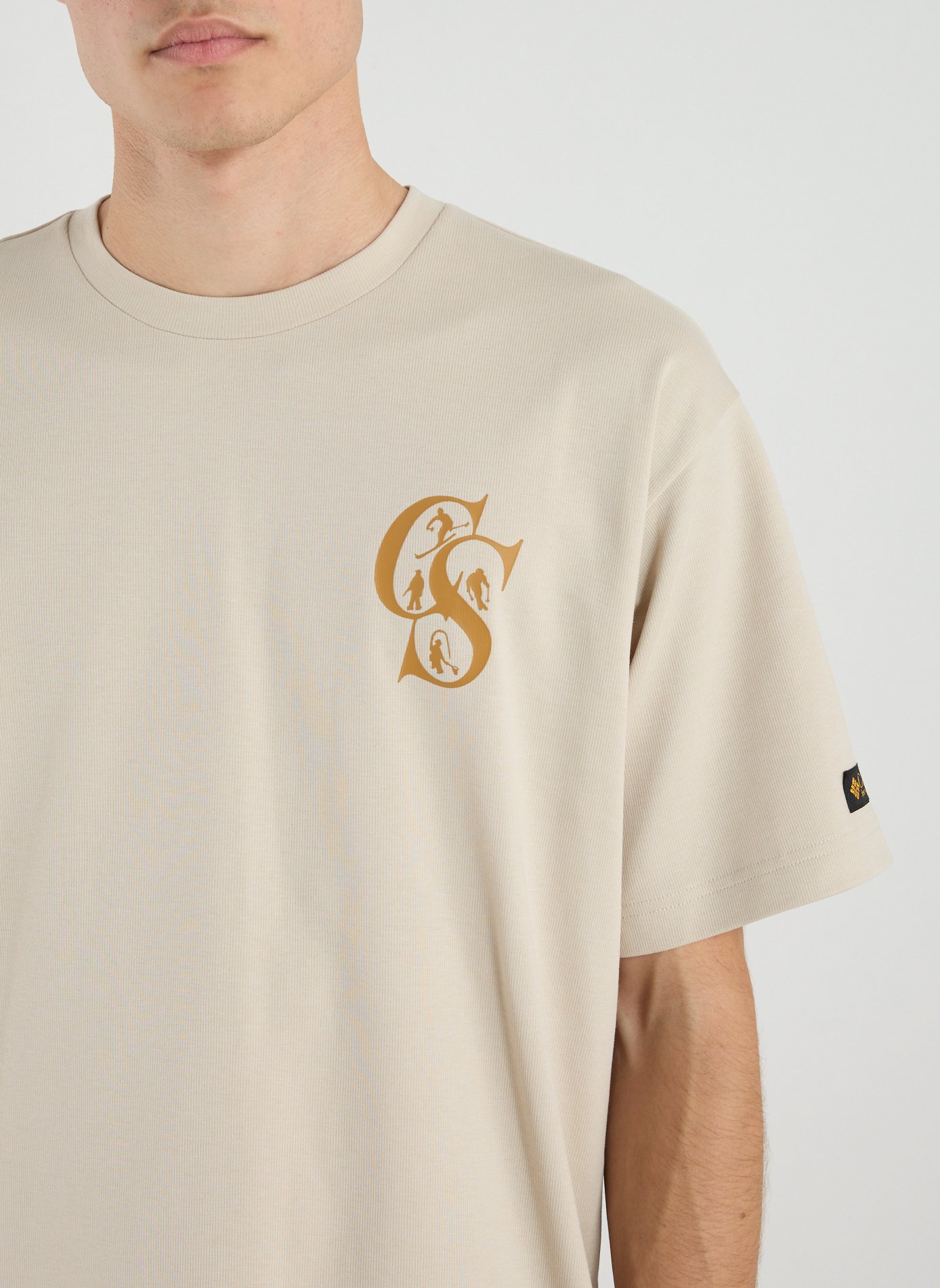 Cotton-blend round-neck T-shirt COLUMBIA Brown