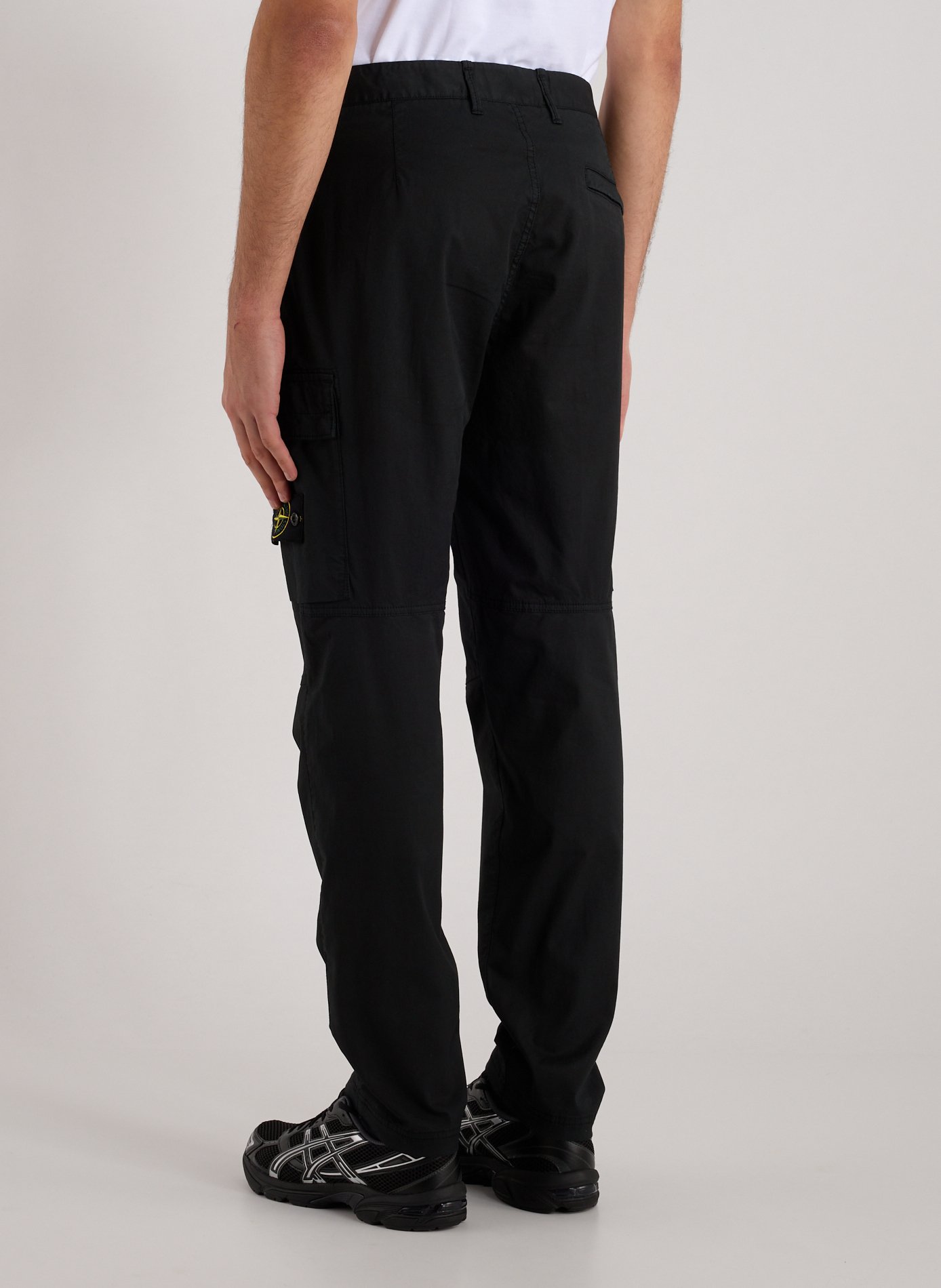 Cotton blend cargo pants STONE ISLAND Black