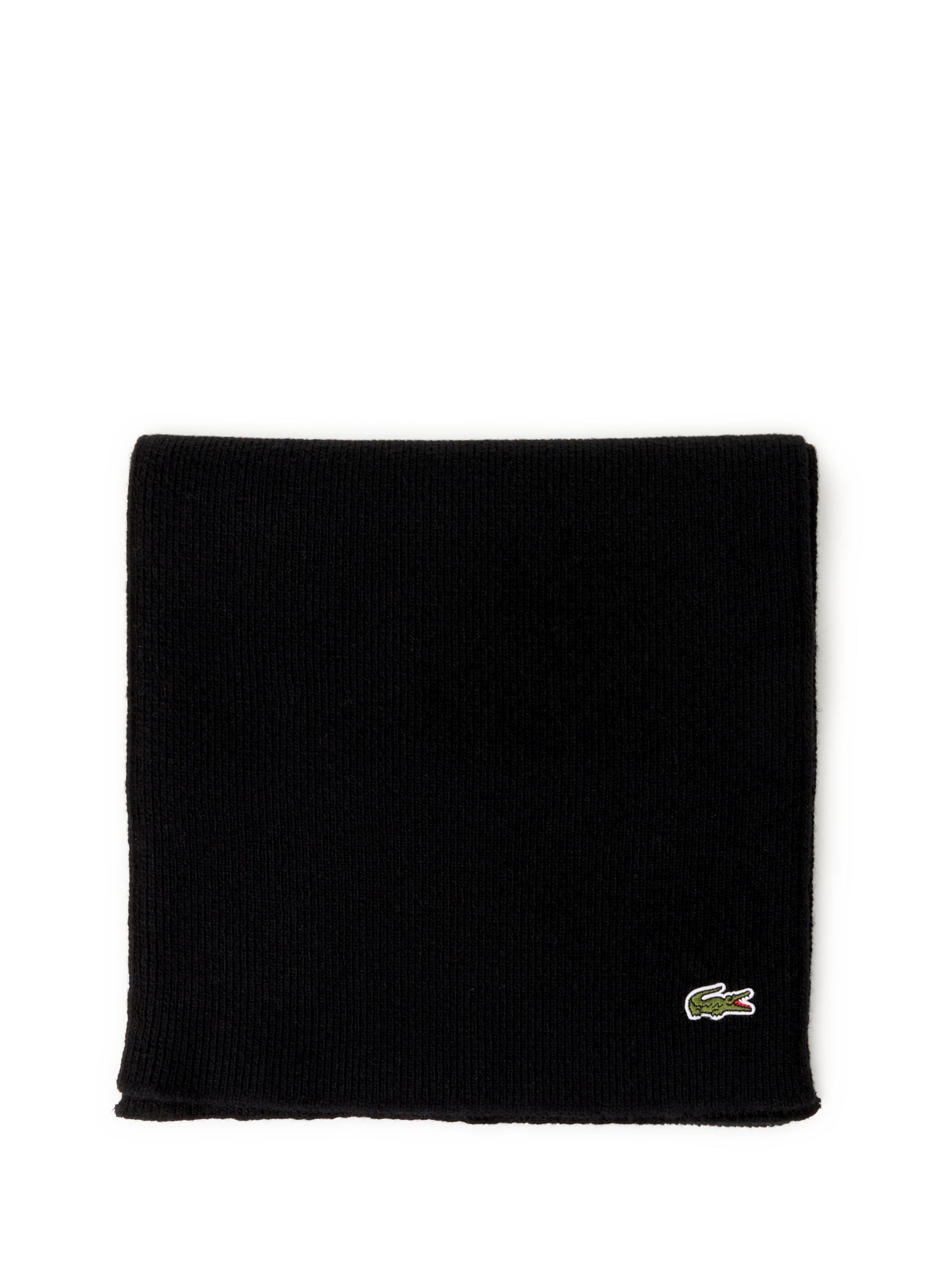 Wool scarf and beanie set LACOSTE Black