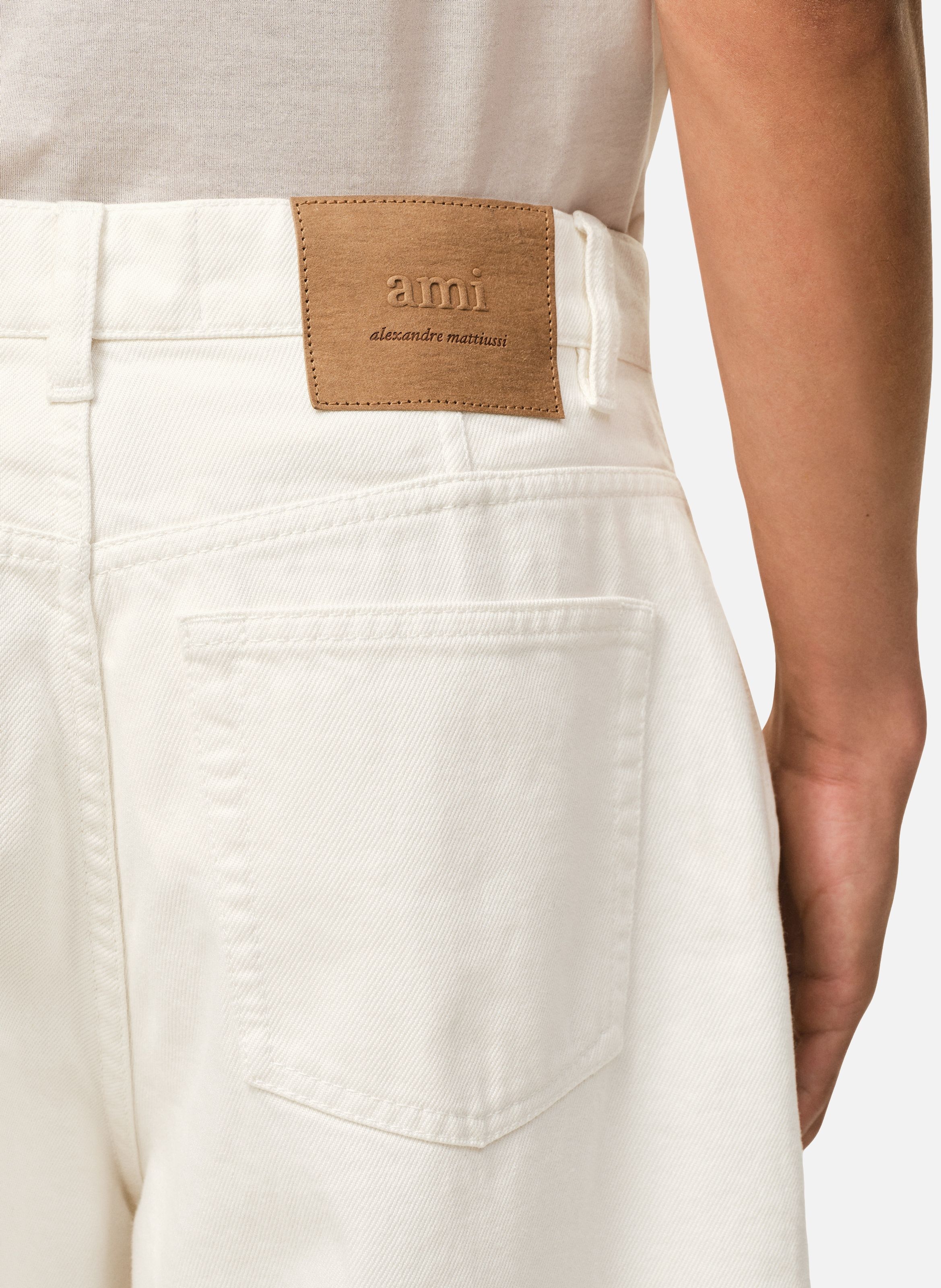 Bermuda loose en coton AMI PARIS Blanc