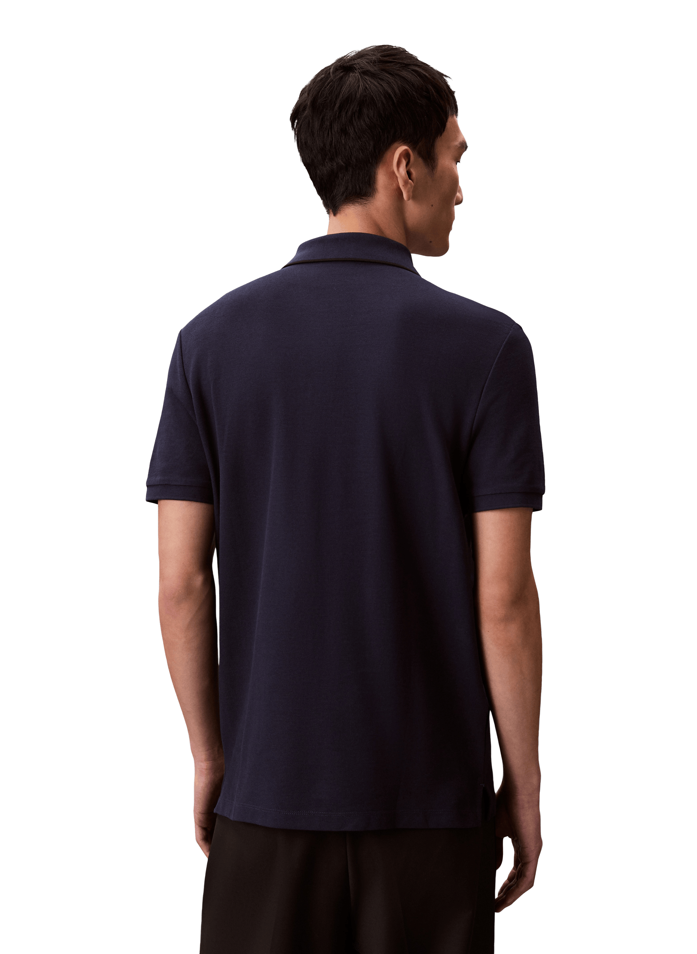 Short-sleeved cotton polo shirt CALVIN KLEIN Blue