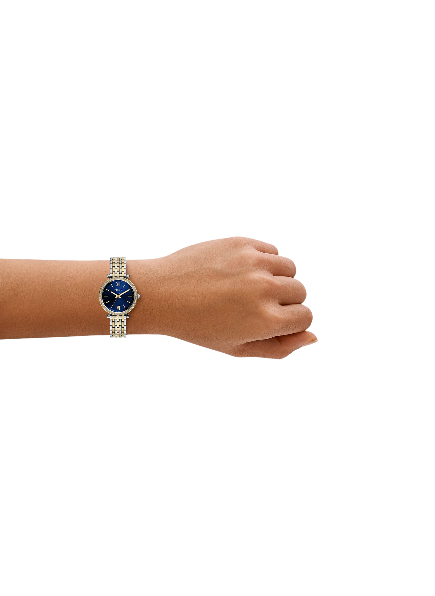 Montre quartz bracelet acier FOSSIL Bleu