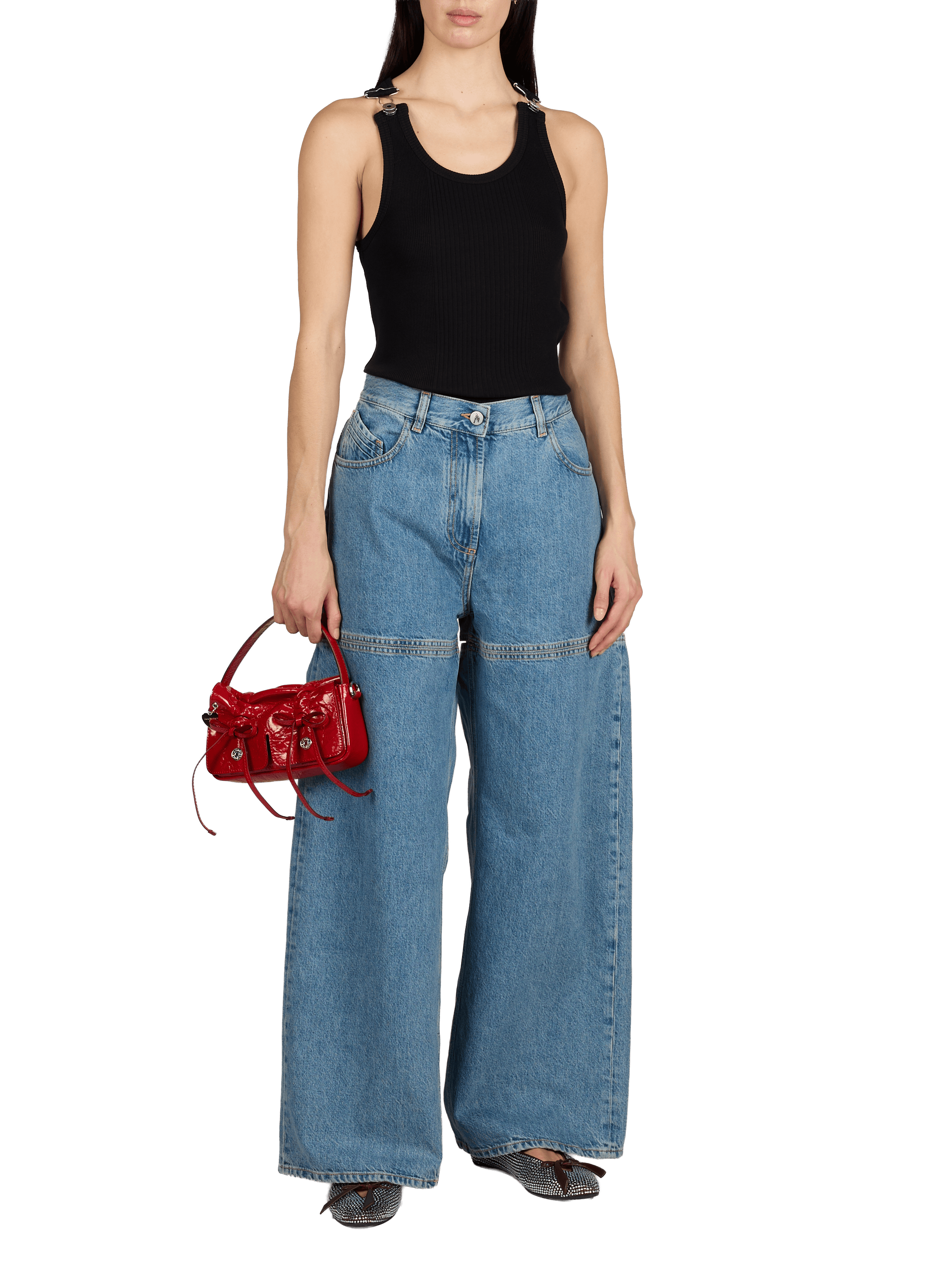 Sac verni en cuir ACNE STUDIOS Rouge