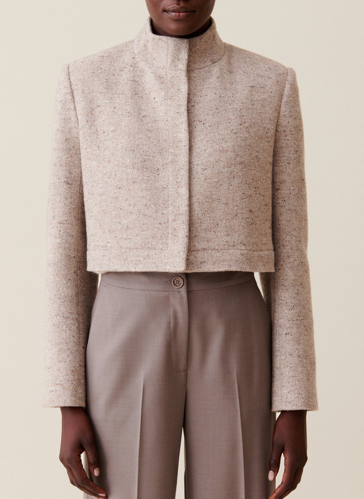 Veste droite col montant CLAUDIE PIERLOT Beige