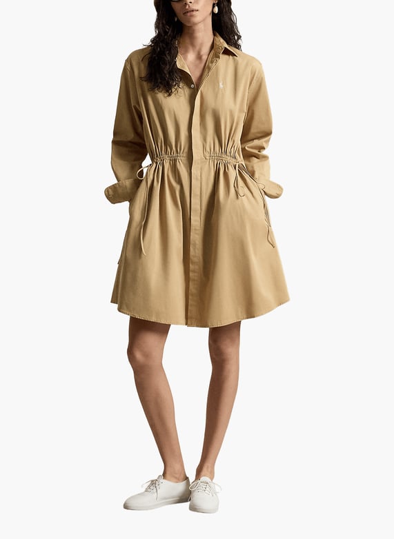 Cotton mini shirt dress Beige Polo ralph lauren - Women | Printemps.com Cotton mini shirt dress Beige Polo ralph lauren - Women | Printemps.com