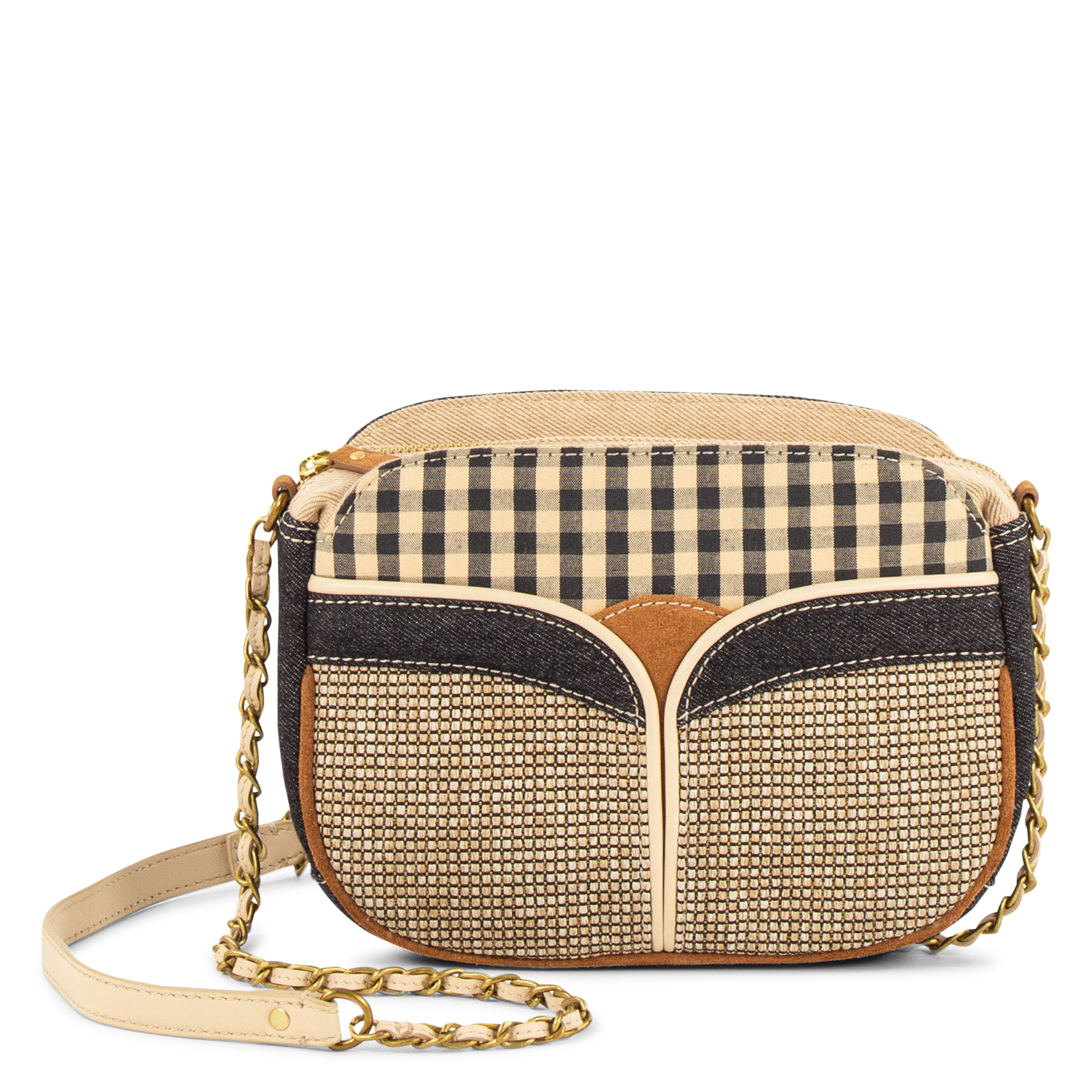 Sac bandoulière en coton mélangé divine v SESSUN Beige