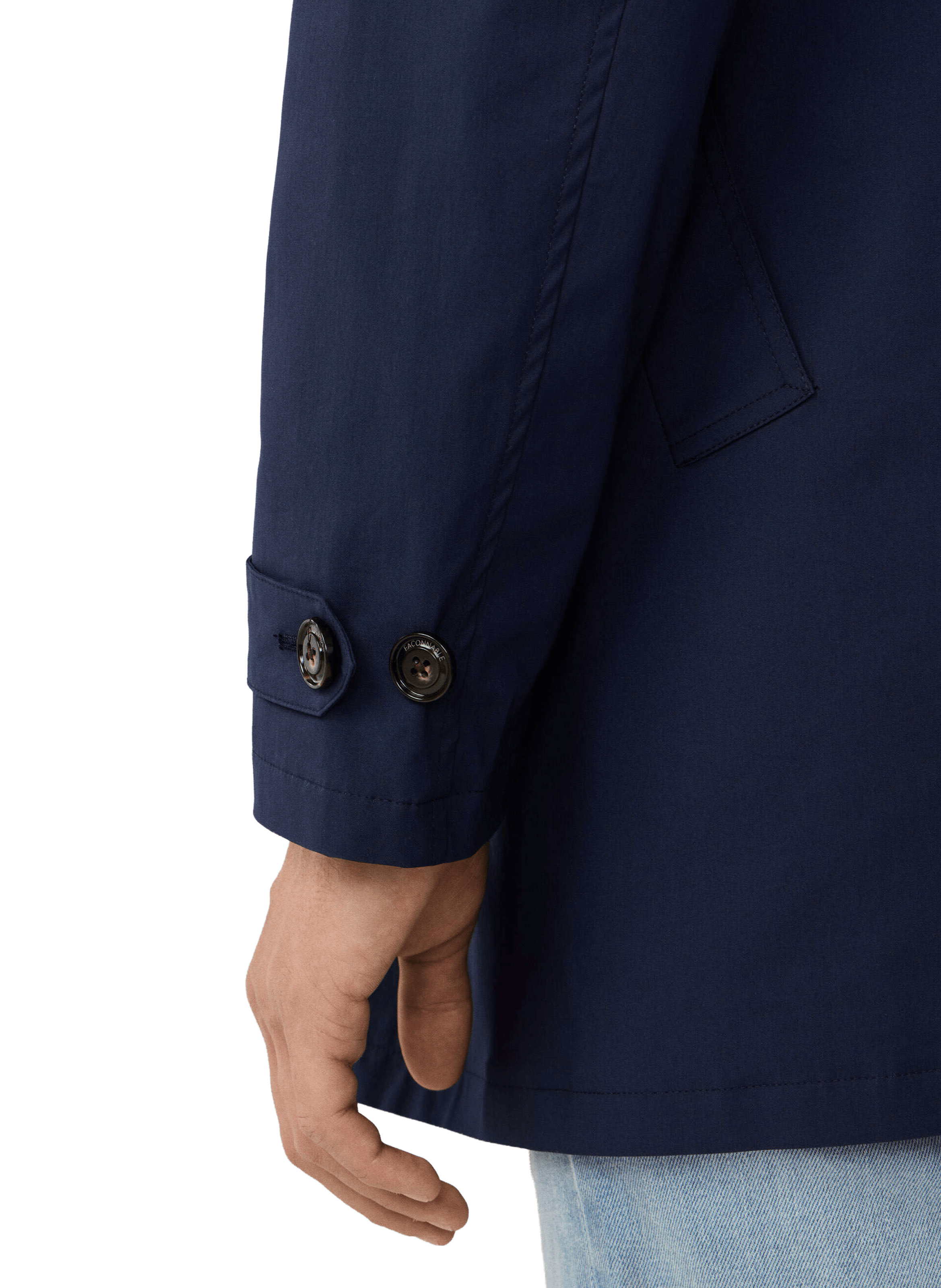 Trench réversible en coton mélangé FACONNABLE Bleu