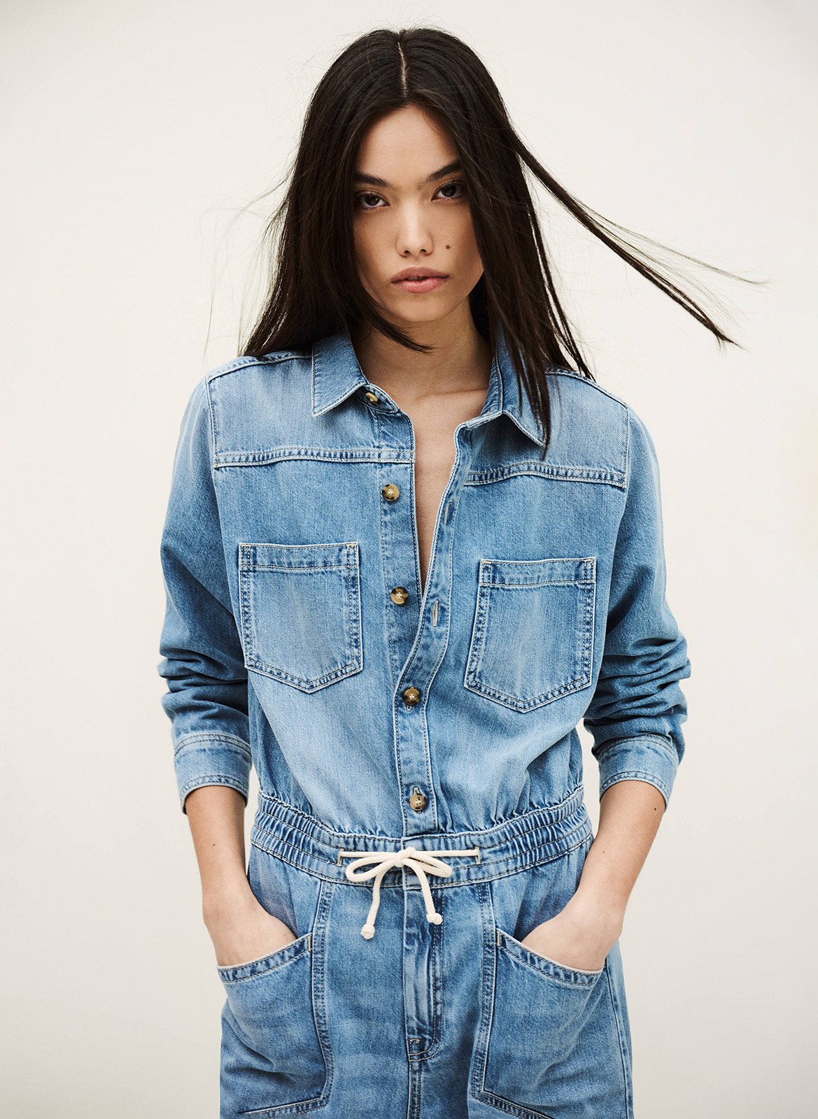 Combinaison pantalon en jean myrella BA&SH Bleu