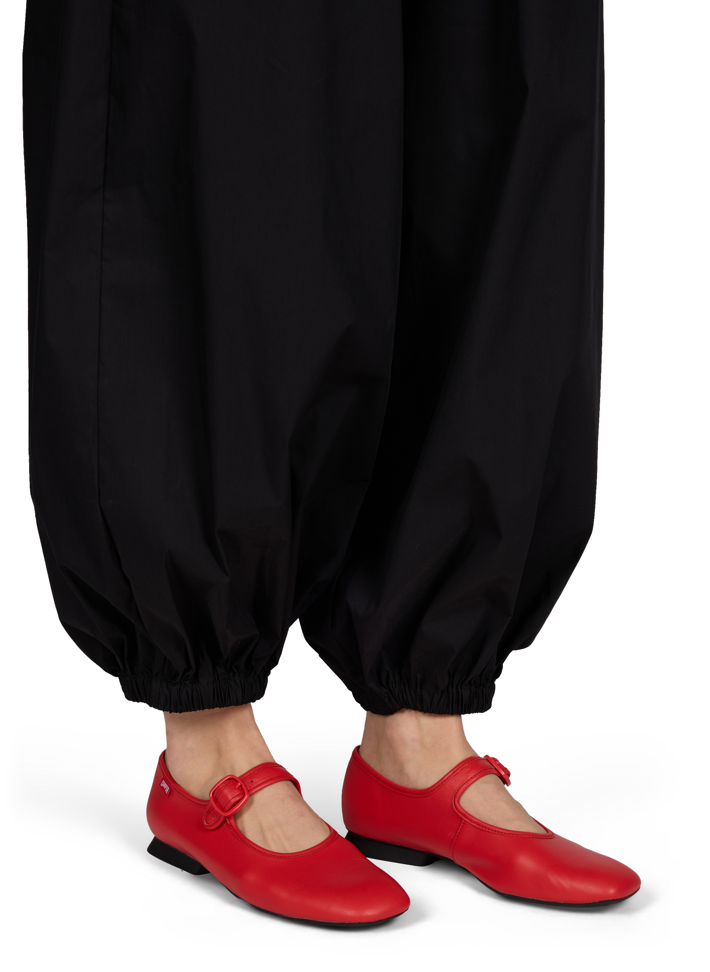 Ballerines à boucle ajustable en cuir CAMPER Rouge