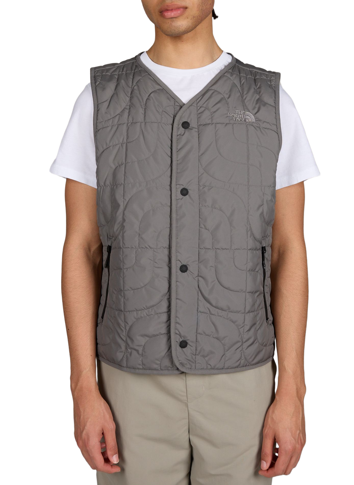 Jacket with classic collar and removable inner vest THE NORTH FACE Grey