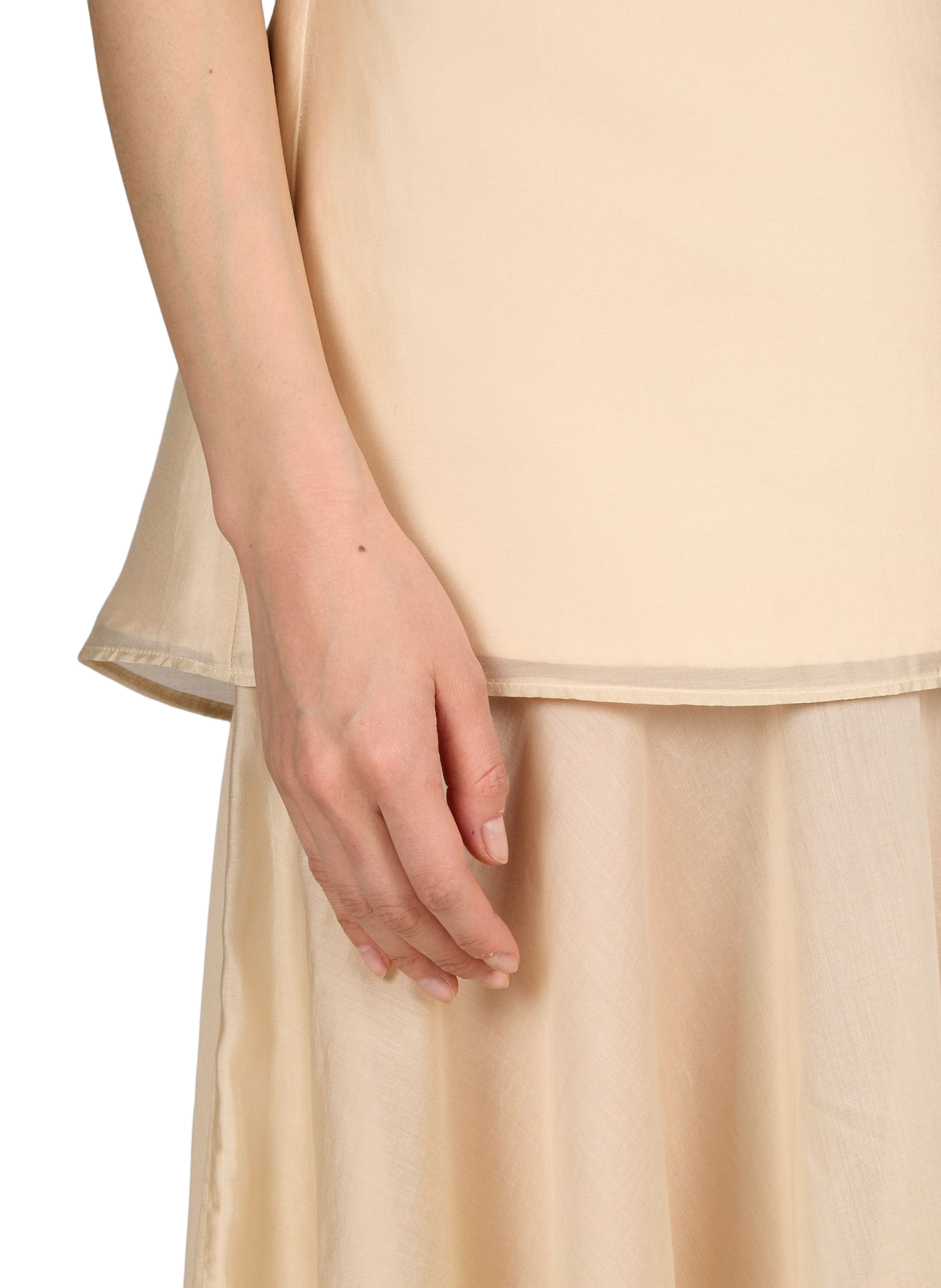 Robe fluide sans manches à double épaisseur MARQUES ALMEIDA Beige