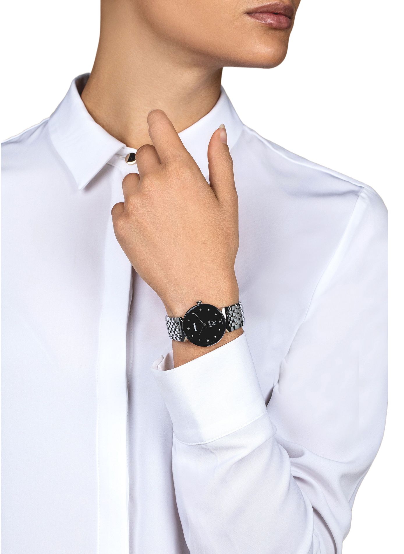 Montre quartz en acier inoxydable RADO Blanc