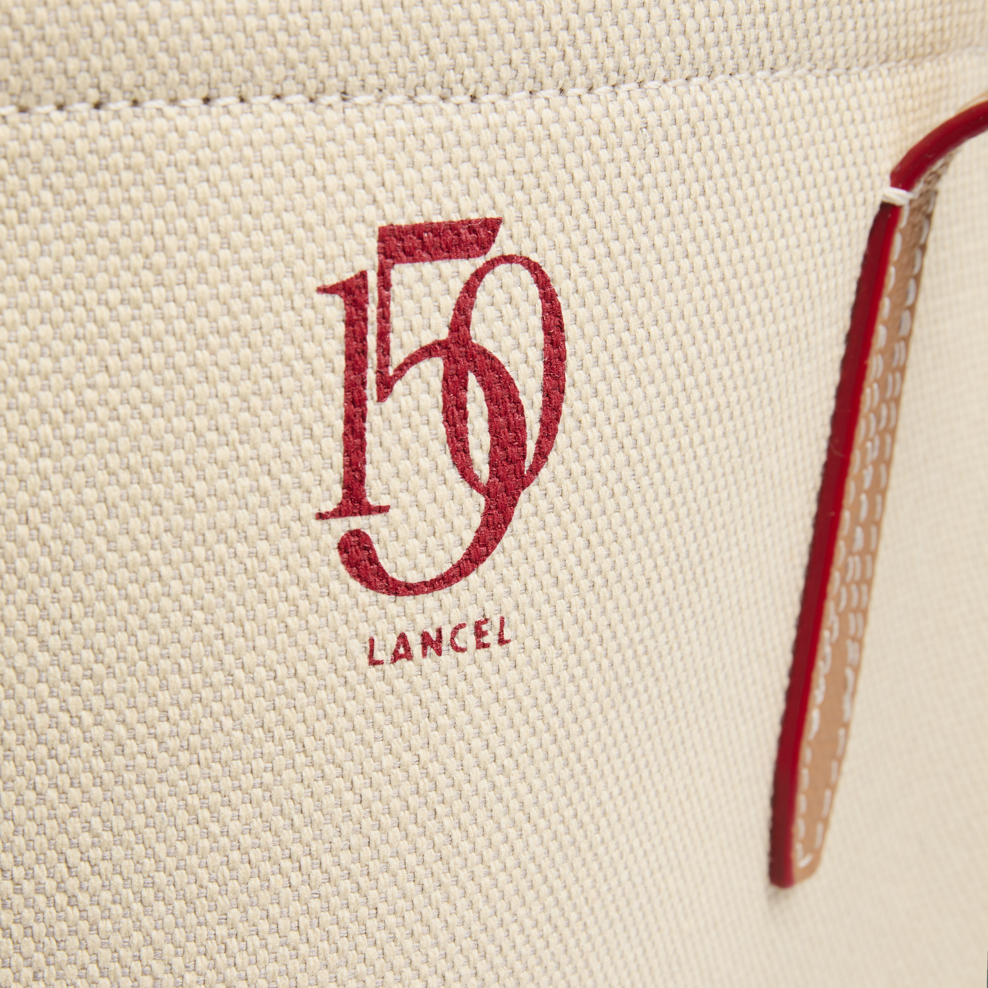 Shopper bag capsule 150 jaar in canvas en rundleer LANCEL Veelkleurig