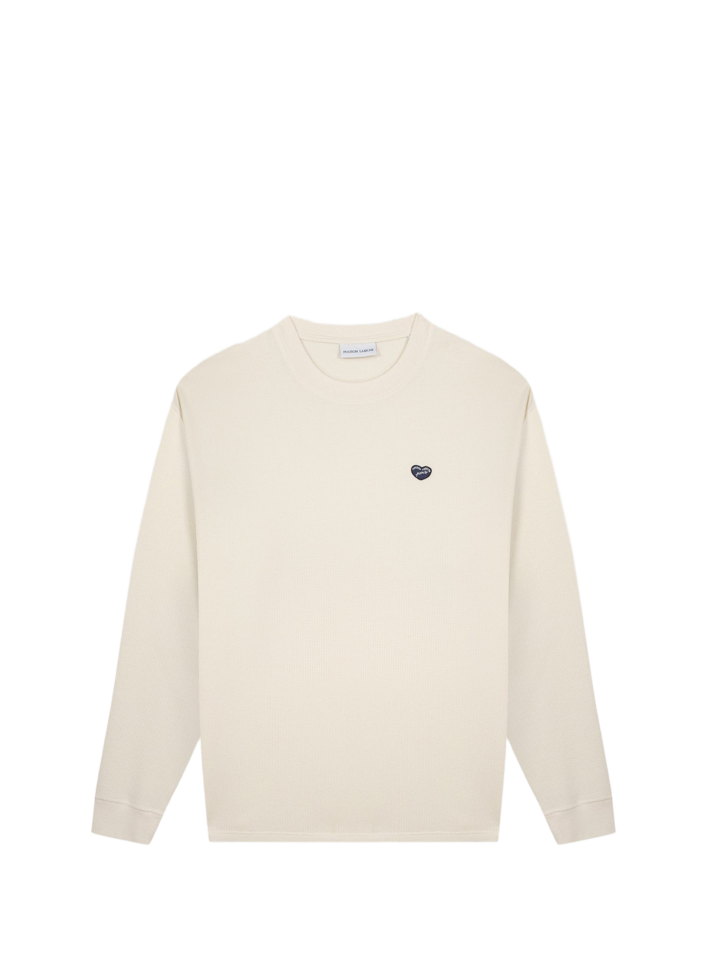Pull droit col rond en coton mélangé MAISON LABICHE Blanc