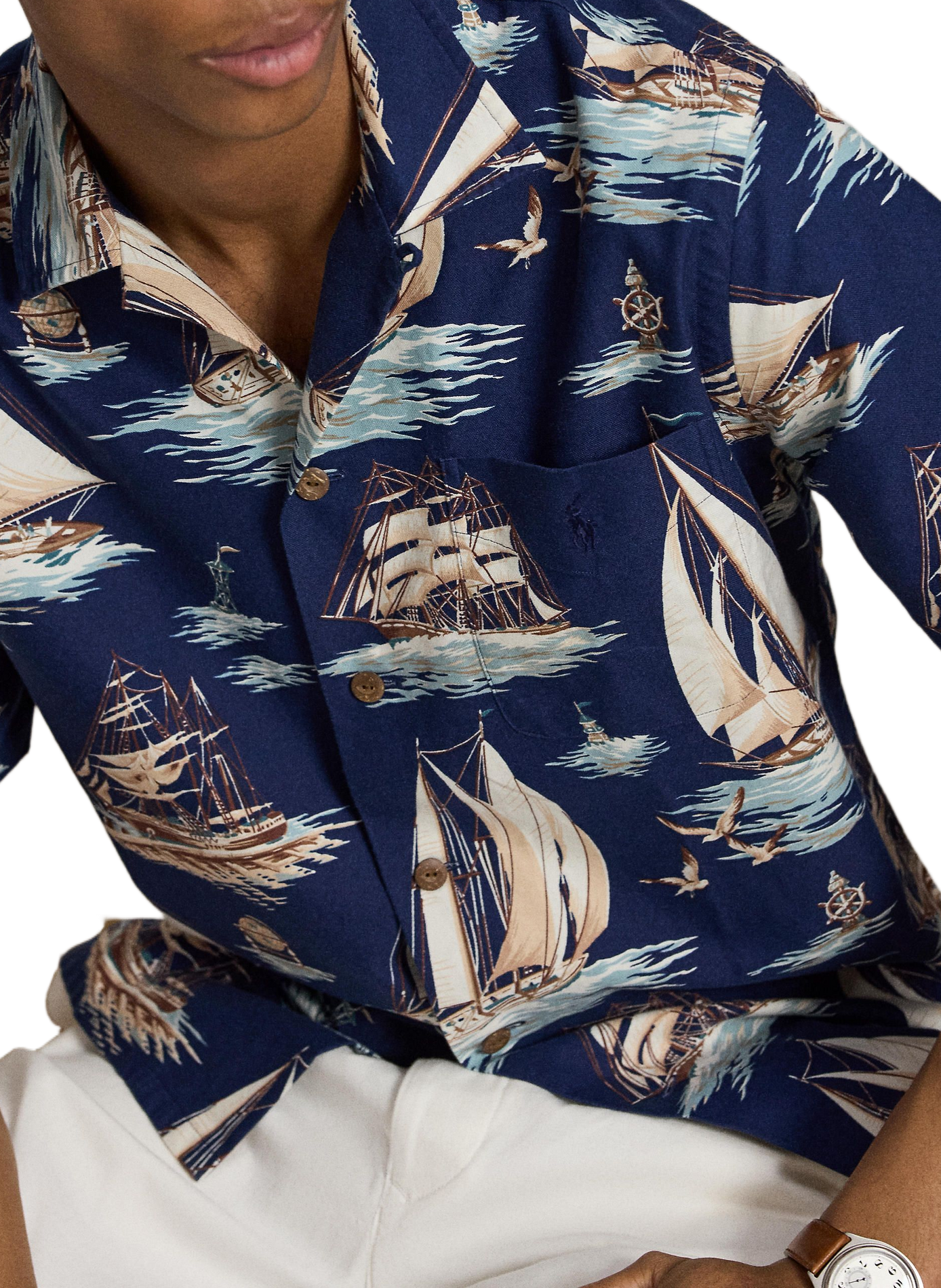 Short-sleeved printed cotton shirt  POLO RALPH LAUREN Multicolour