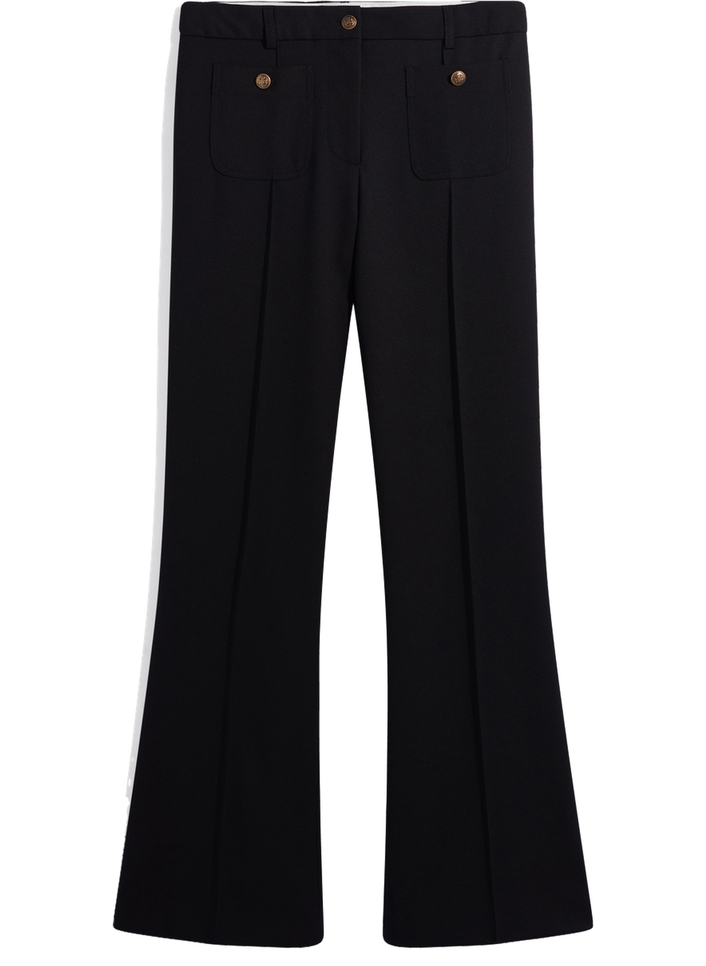Pantalon 7/8 à boutons dorés - meri PABLO Noir