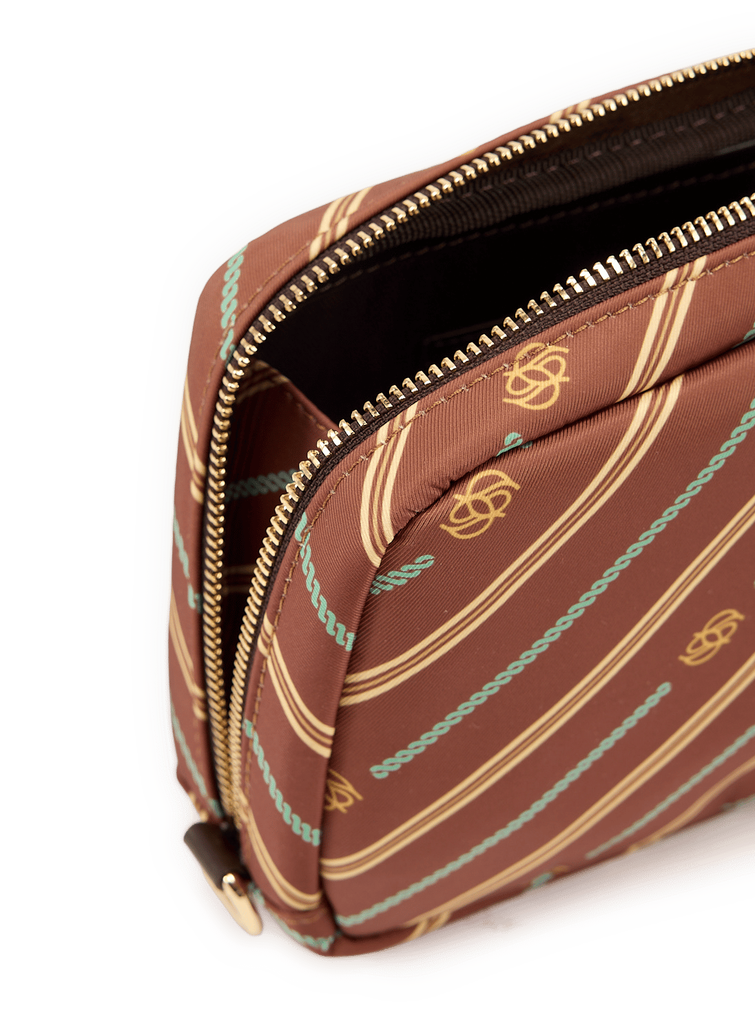 Monogram-print clutch DROLE DE MONSIEUR Bruin